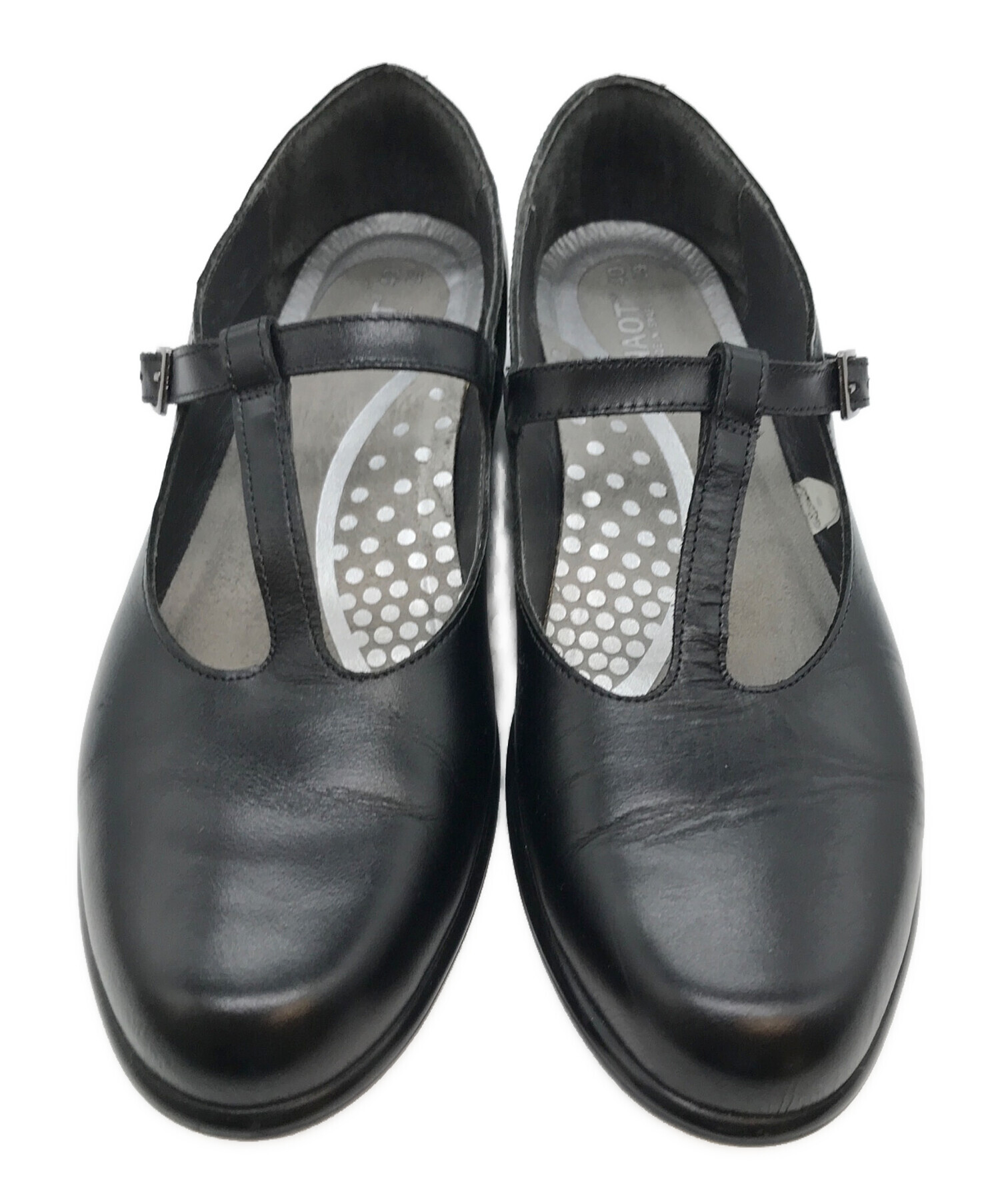 NAOT ブラックレザーシューズ 37 中古・古着通販】NAOT (ナオト) レザーシューズ ブラック サイズ:SIZE