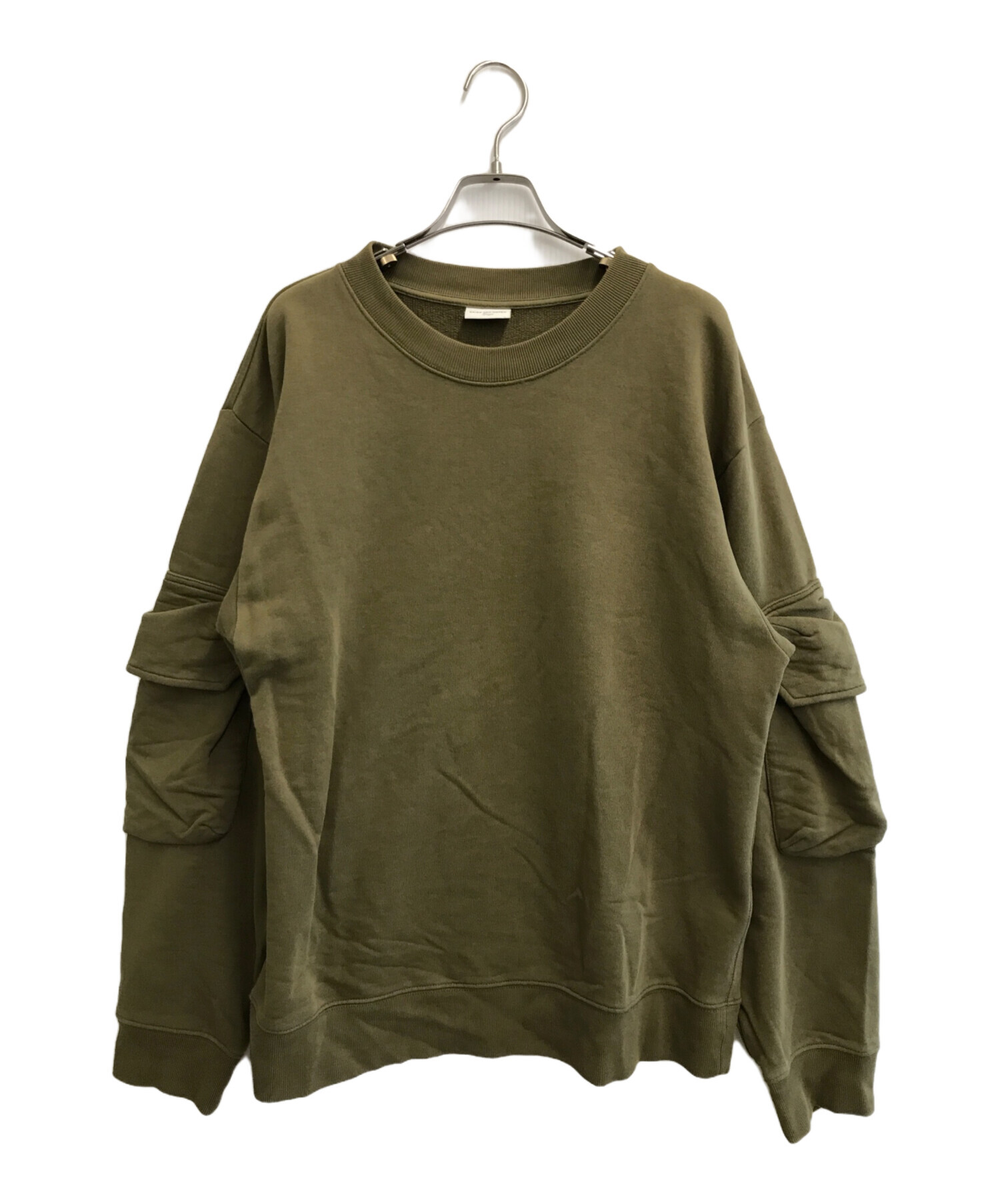 DRIES VAN NOTEN オリーブ スウェット M 中古・古着通販】DRIES VAN NOTEN (ドリスヴァンノッテン