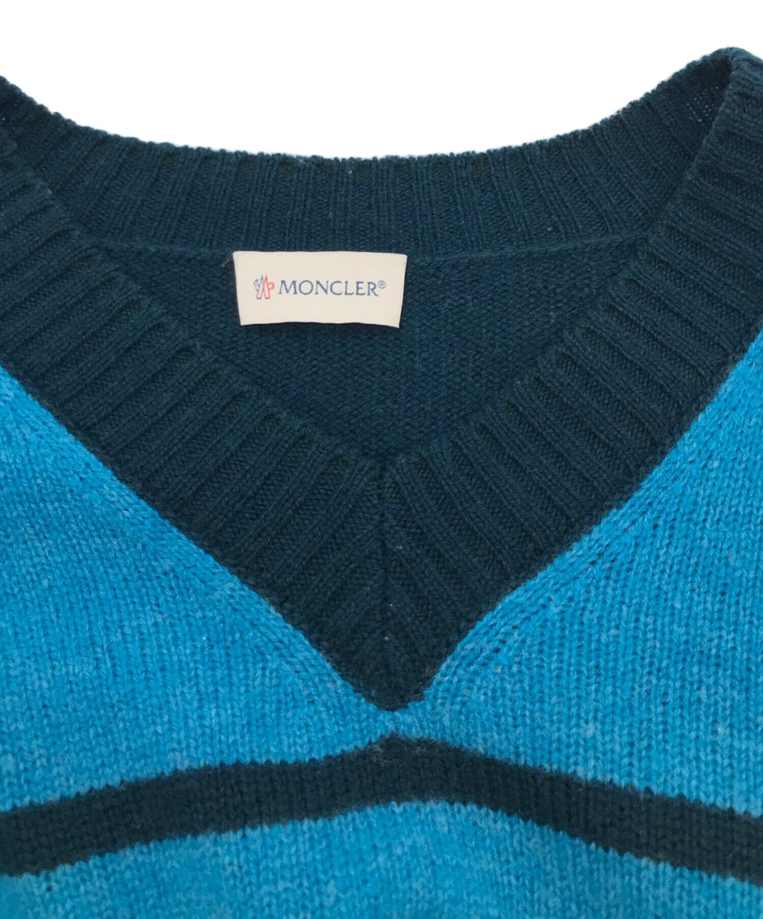中古・古着通販】MONCLER (モンクレール) Ⅴネックトリコットセーター 