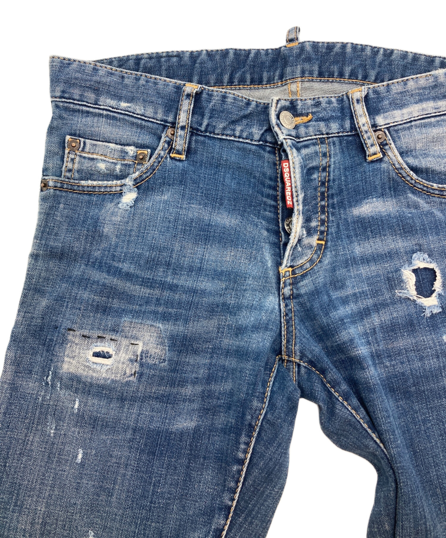 DSQUARED2 スリムフィットデニム　44 美品 中古・古着通販】DSQUARED2 (ディースクエアード) Slim Jean ダメージ