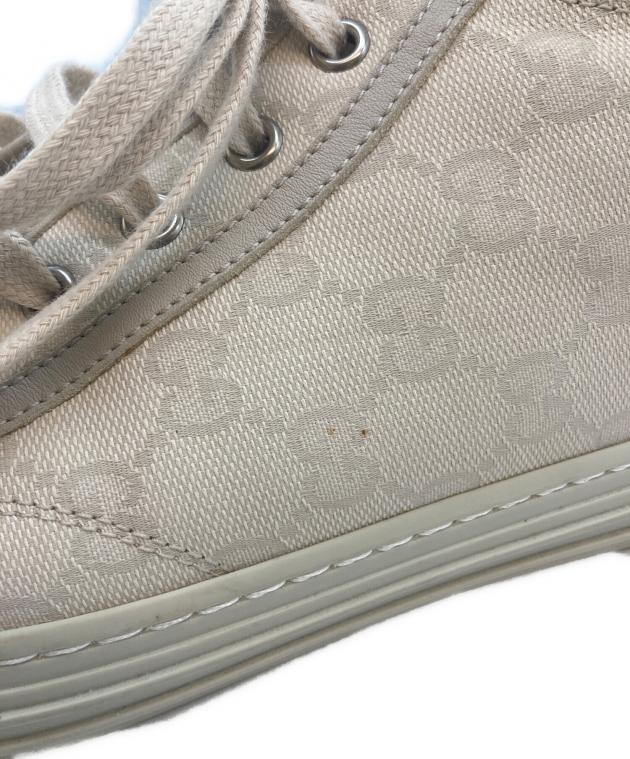中古・古着通販】GUCCI (グッチ) ハイカットスニーカー ベージュ 中古・古着通販】GUCCI (グッチ) ハイカットスニーカー ベージュ