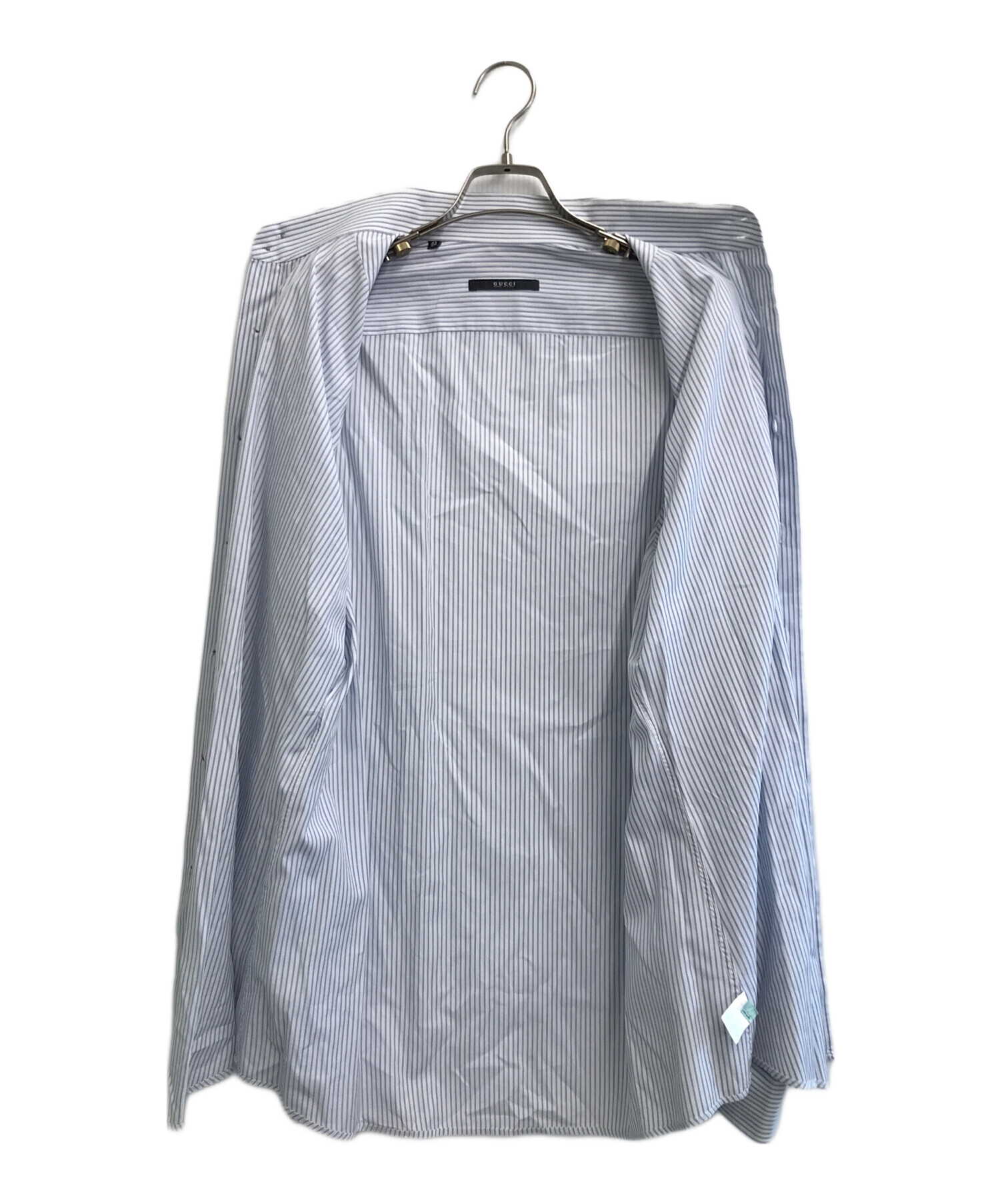 中古・古着通販】GUCCI (グッチ) ストライプシャツ ホワイト×ブルー
