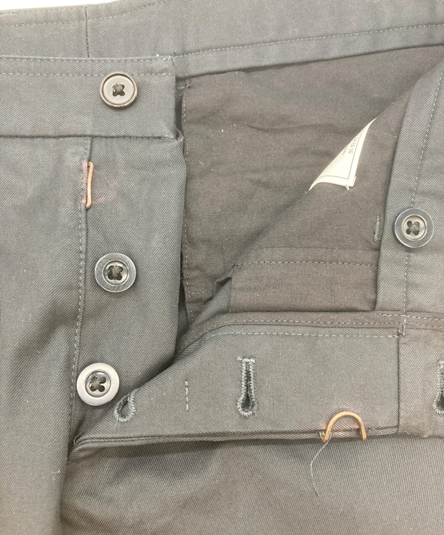 【最終価格】メゾンマルタンマルジェラ15SSリネン混 チノコットンパンツ 最終価格】メゾンマルタンマルジェラ15SSリネン混 チノコットンパンツ