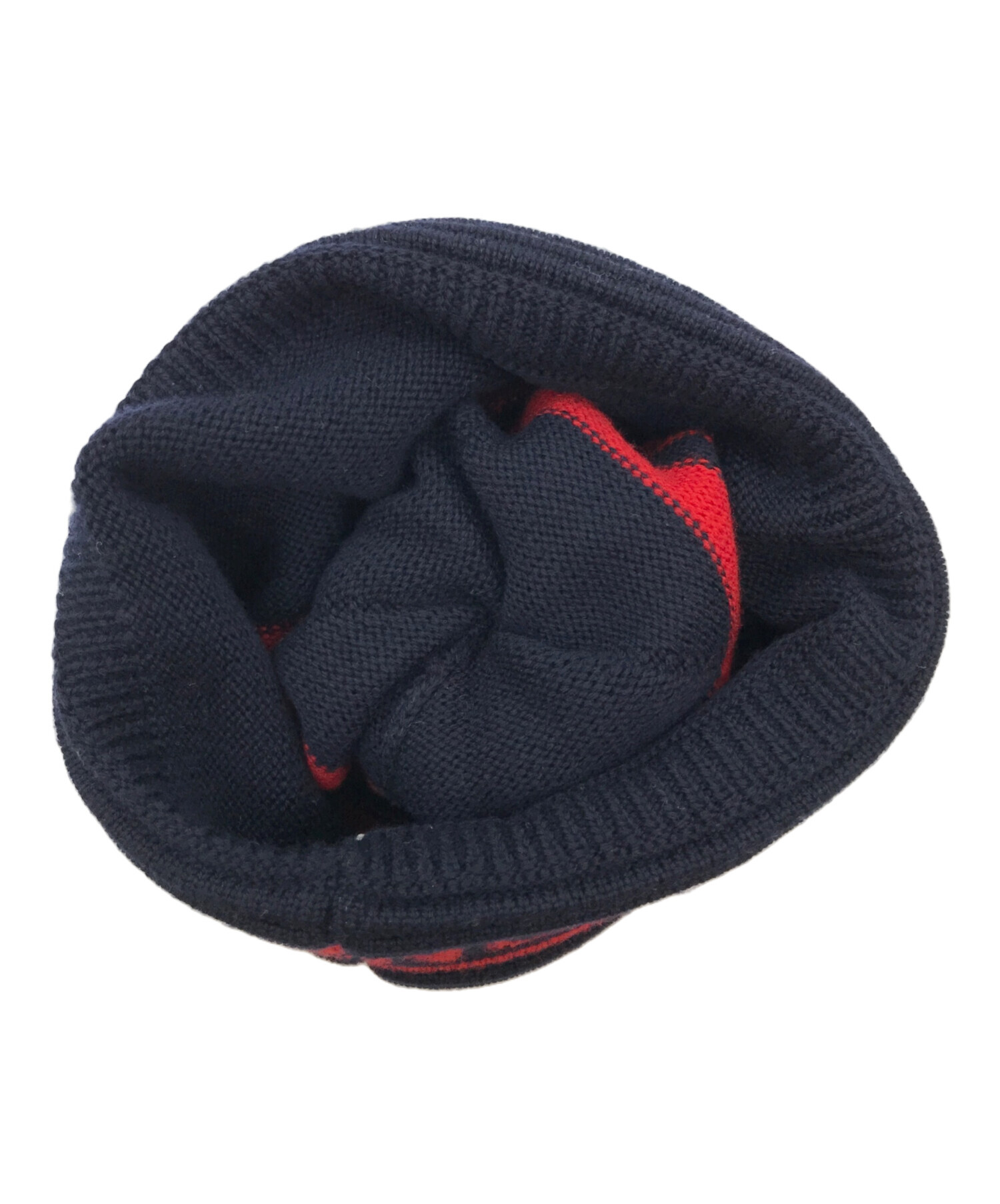 中古・古着通販】MONCLER (モンクレール) BERRETTO ネイビー×レッド