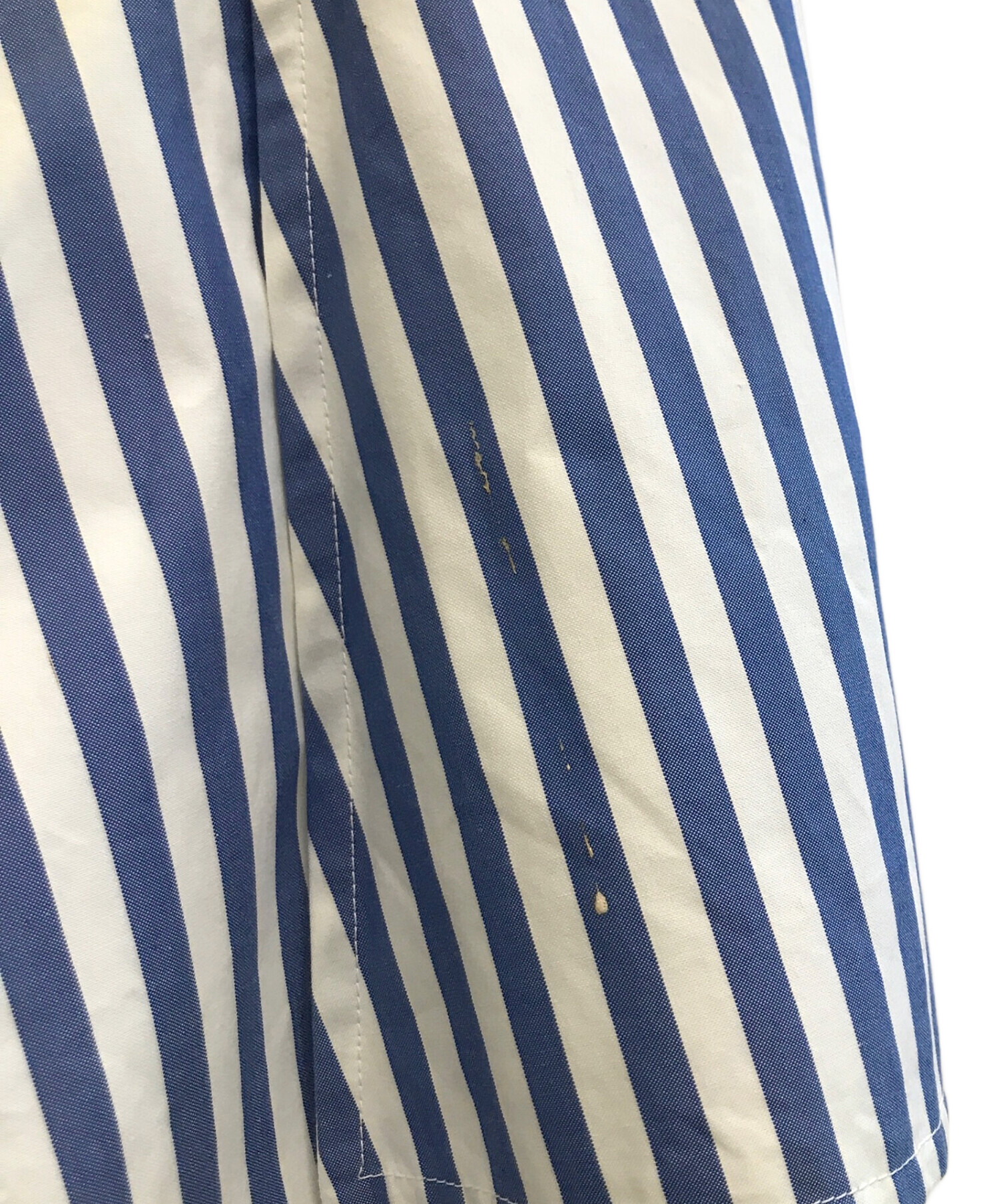 美品★CELINE★エディ★変形バンドカラー★スタイリッシュ★シャツ 中古・古着通販】CELINE (セリーヌ) ストライプ コットン 変形