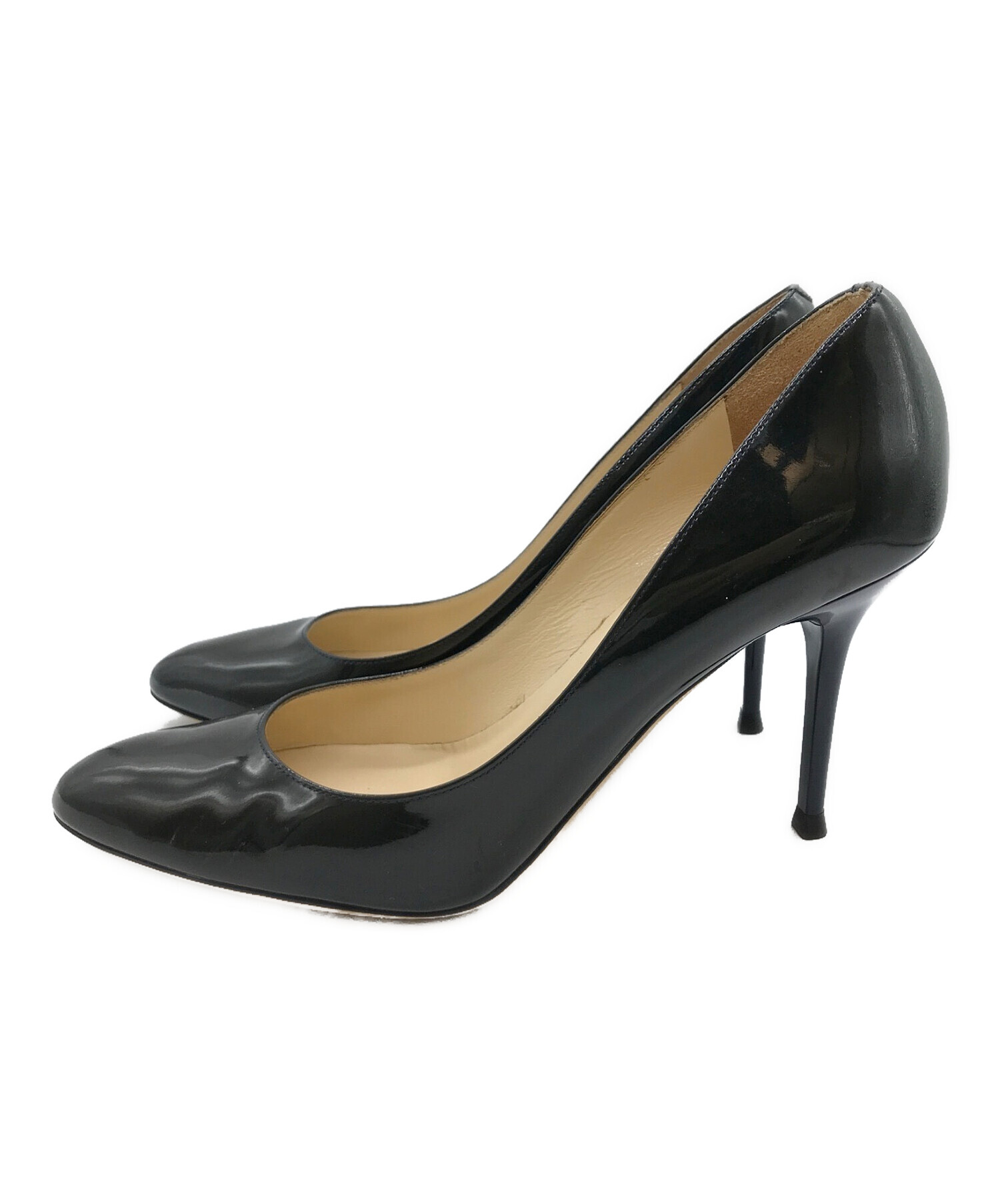 JimmyChoo ジミーチュウ ハイヒール 37 黒 スウェード ヌバック