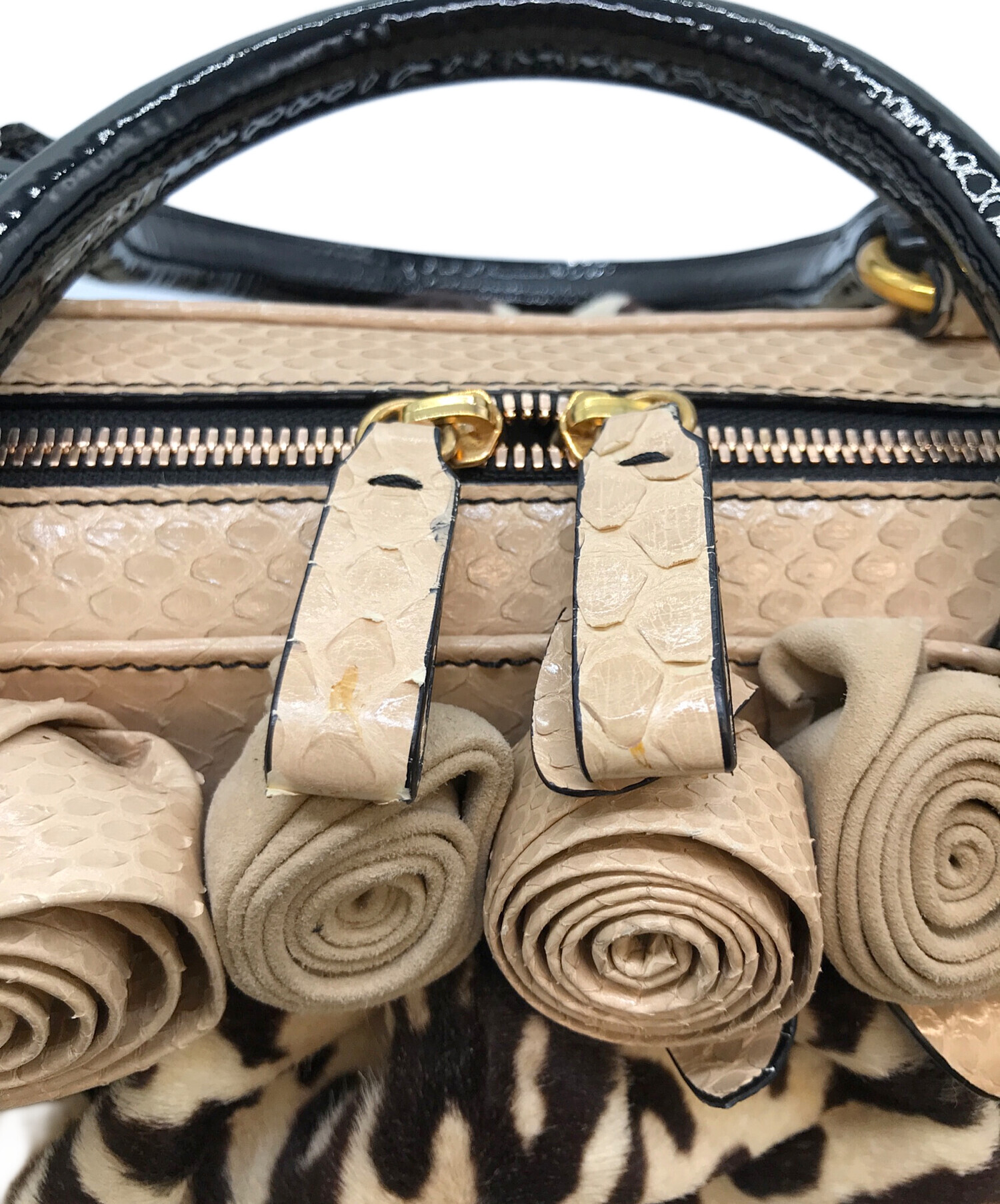 中古・古着通販】VALENTINO (ヴァレンティノ) ハラコ×リザード 