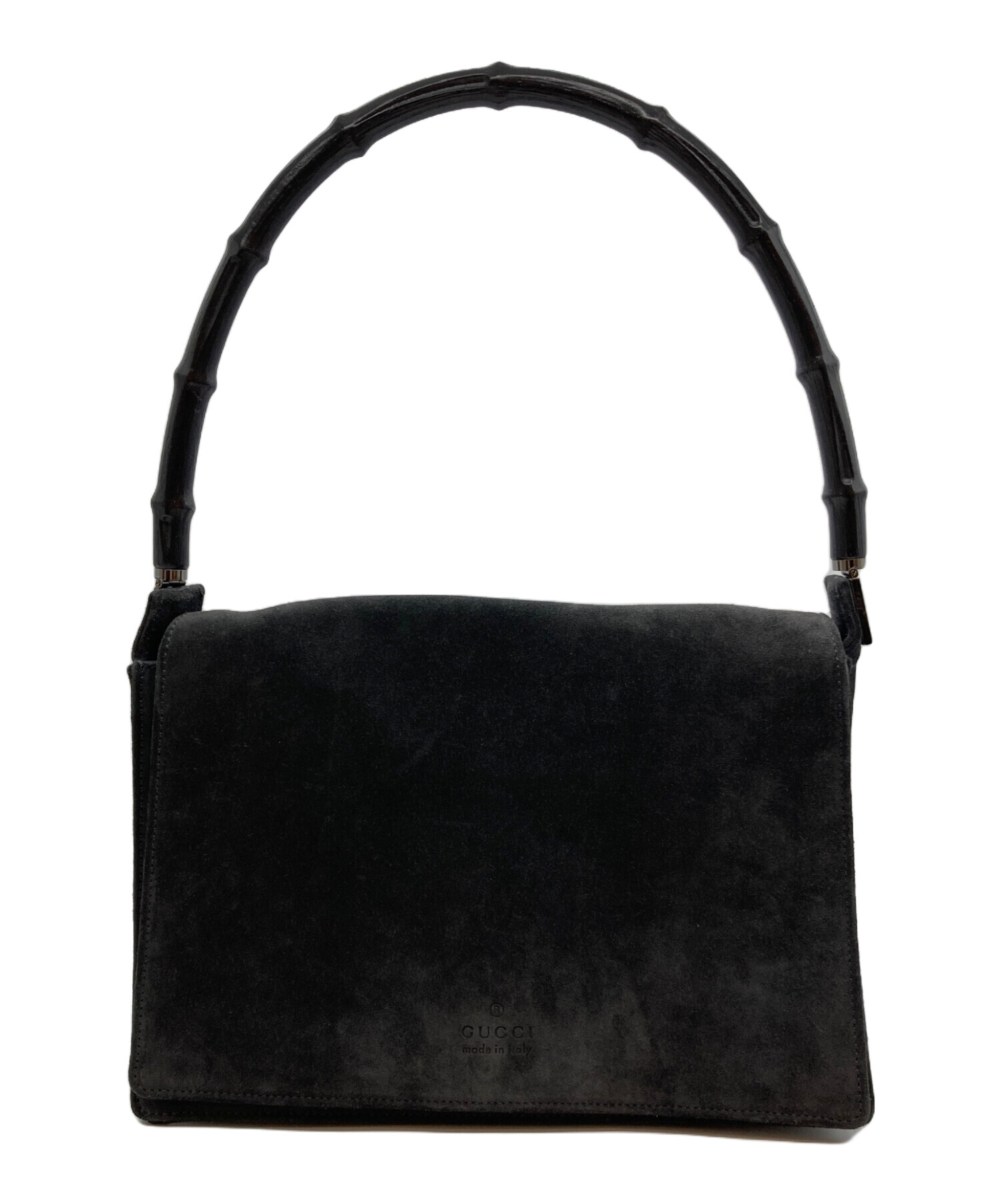 中古・古着通販】GUCCI (グッチ) バンブーハンドルバッグ ブラック 