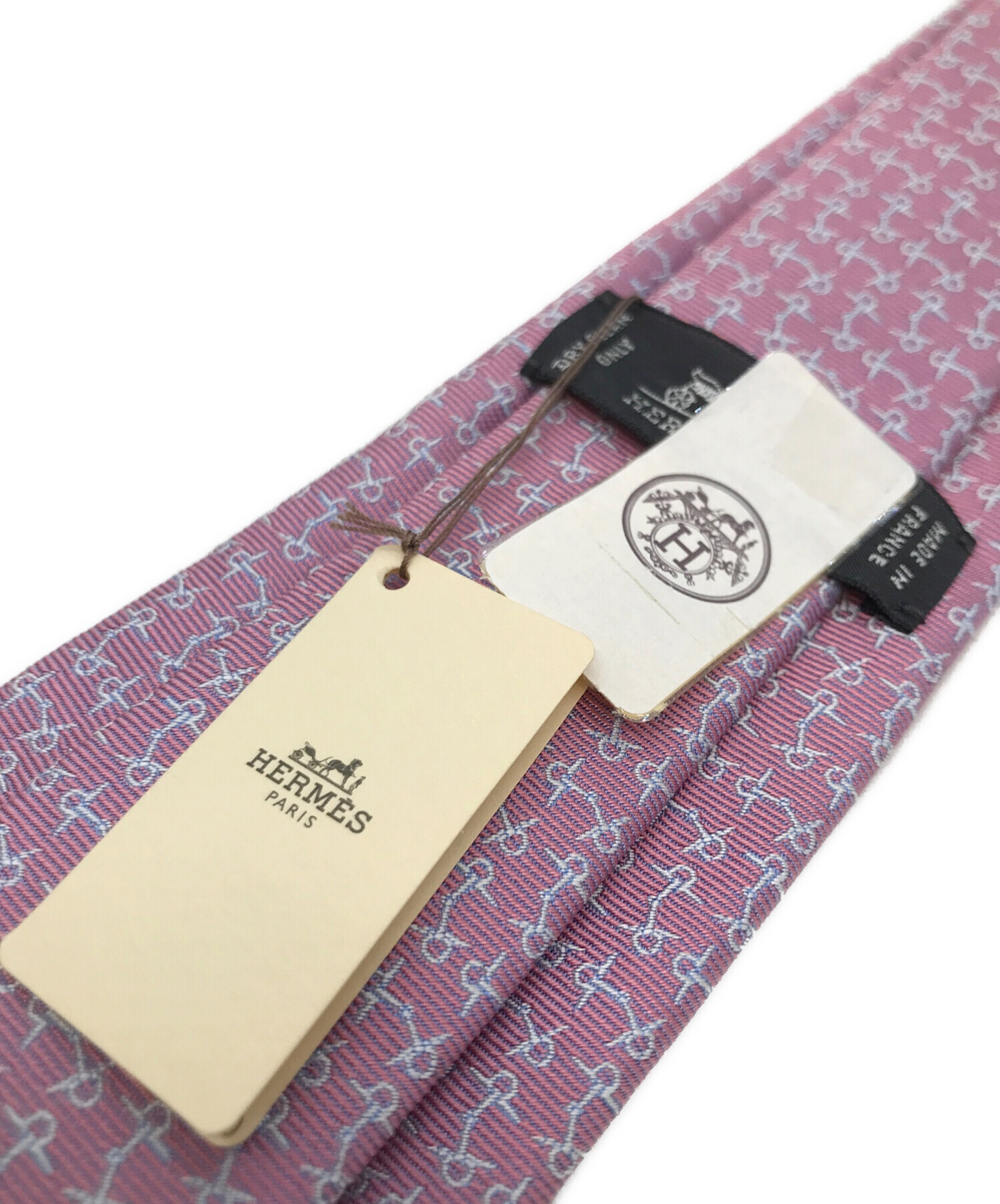 中古・古着通販】HERMES (エルメス) ネクタイ ピンク サイズ:- 未使用