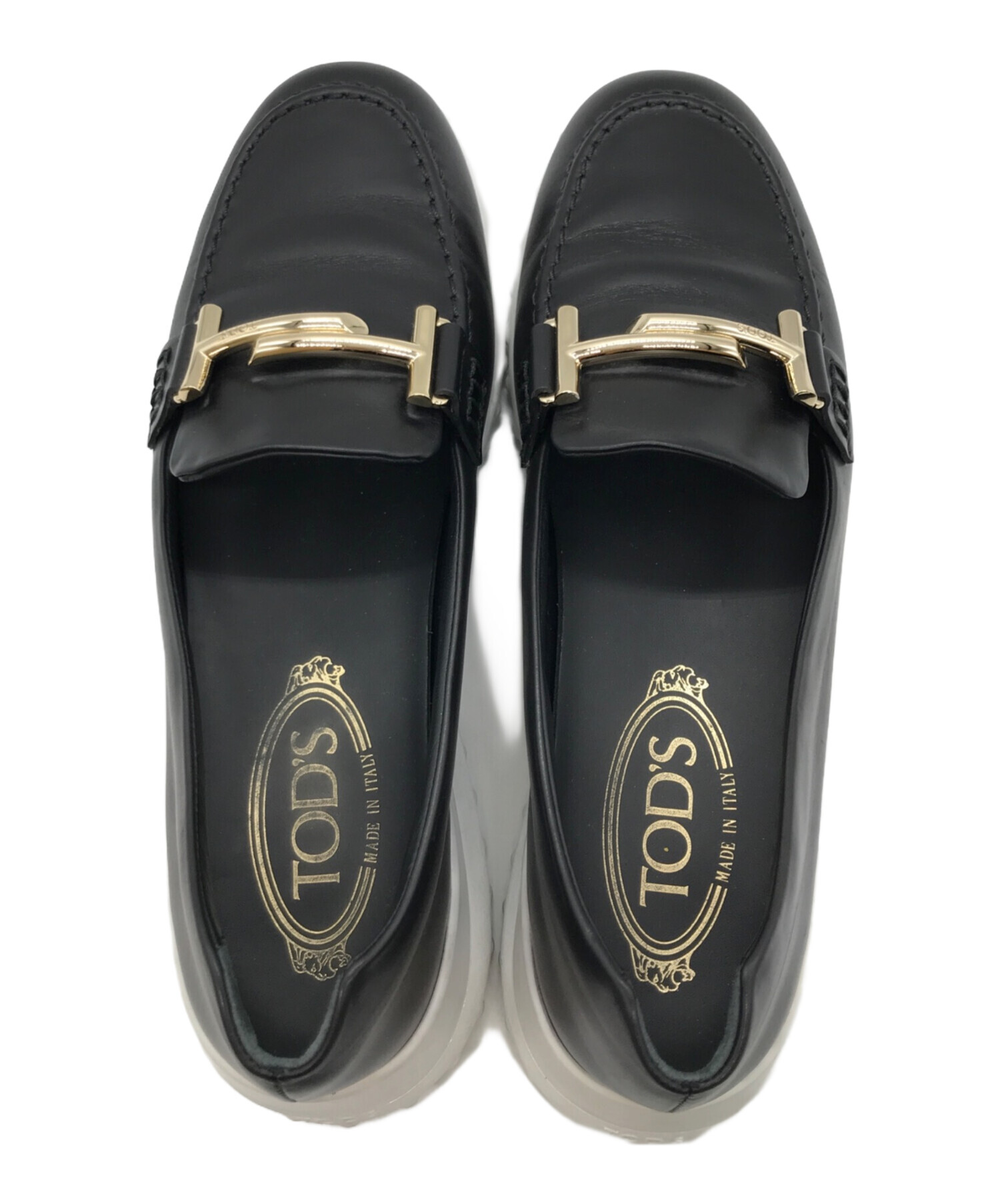 中古・古着通販】TOD'S (トッズ) モカシンシューズ ブラック サイズ:36 中古・古着通販】TOD'S (トッズ) モカシンシューズ ブラック サイズ:36