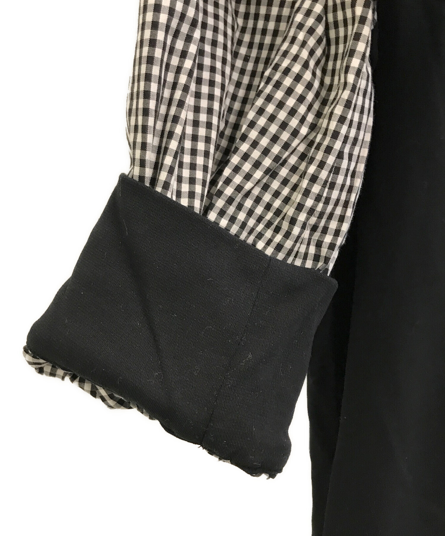 M's Gracy エムズグレイシー・フランネルジャケットXL 42ブラック M's Gracy エムズグレイシー・フランネルジャケットXL 42