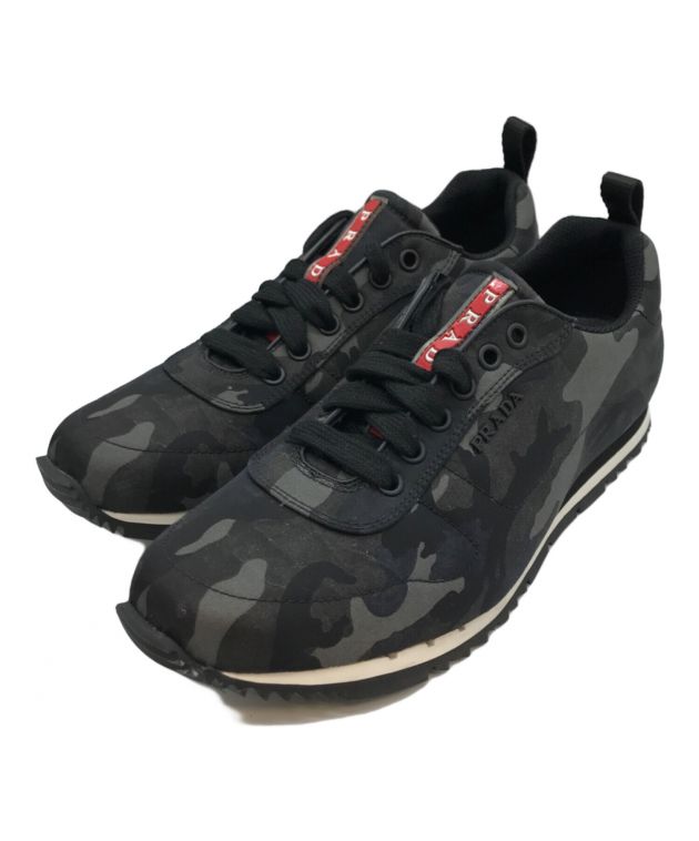 中古・古着通販】PRADA (プラダ) カモフラージュ柄スニーカー 中古・古着通販】PRADA (プラダ) カモフラージュ柄スニーカー
