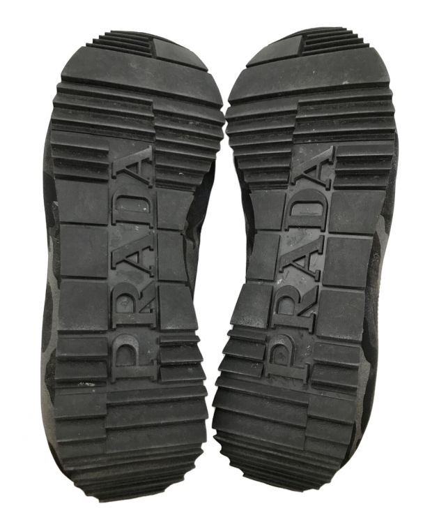 中古・古着通販】PRADA (プラダ) カモフラージュ柄スニーカー ブラック