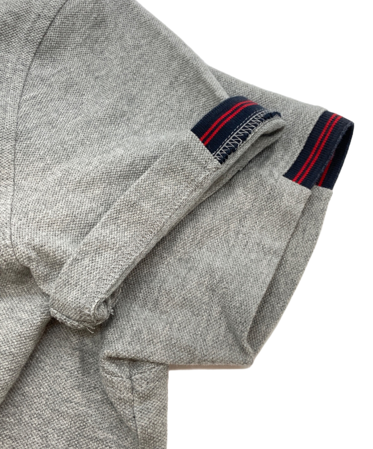 中古・古着通販】MONCLER (モンクレール) ラインポロシャツ グレー