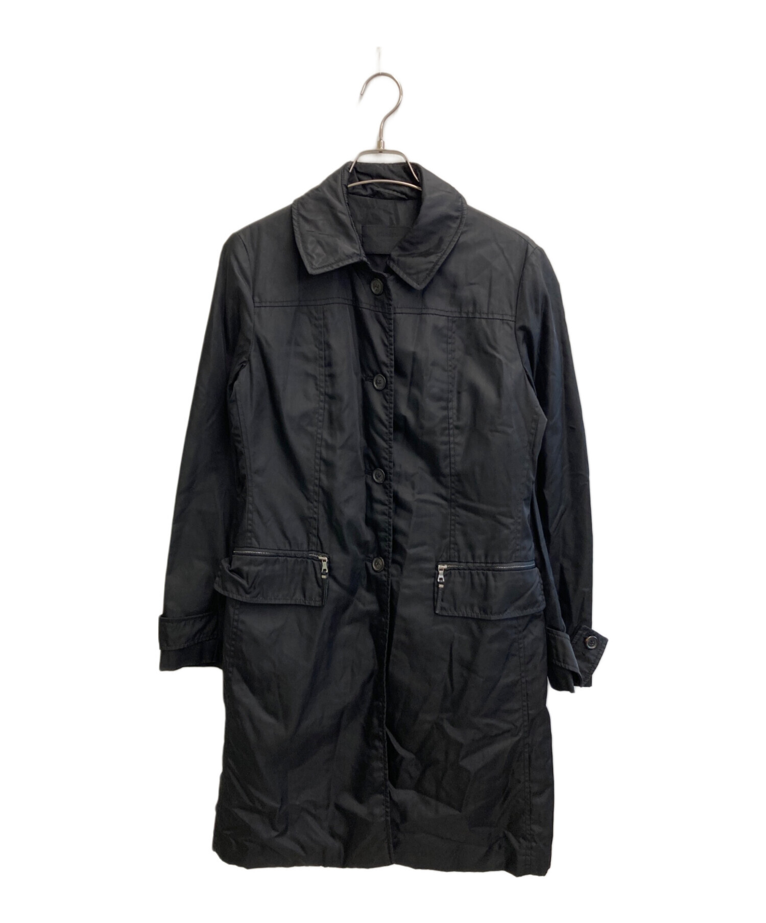 中古・古着通販】PRADA (プラダ) ナイロンコート ブラック