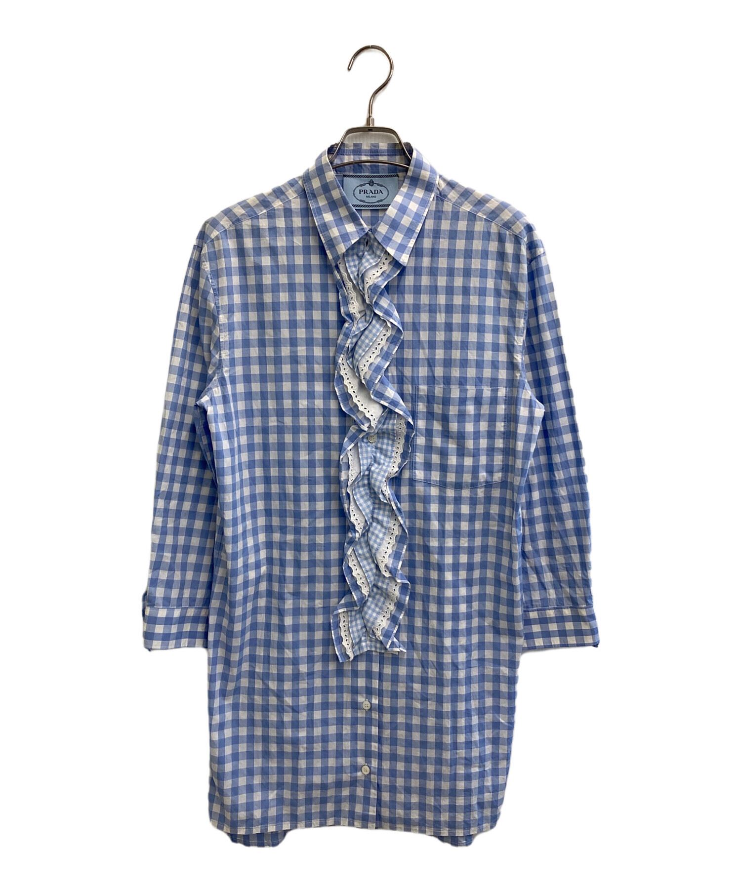 中古・古着通販】PRADA (プラダ) ギンガムチェックワンピース