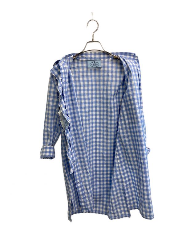 中古・古着通販】PRADA (プラダ) ギンガムチェックワンピース