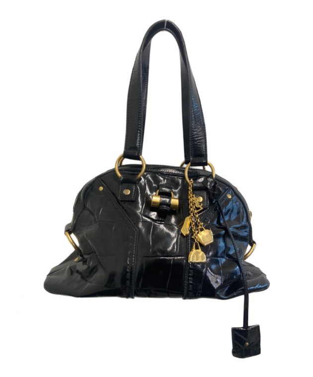 未使用品　イブサンローランパテントレザーブラック ハンドバッグ ミューズ 楽天市場】YVES SAINT LAURENT(イヴサンローラン）ミューズ