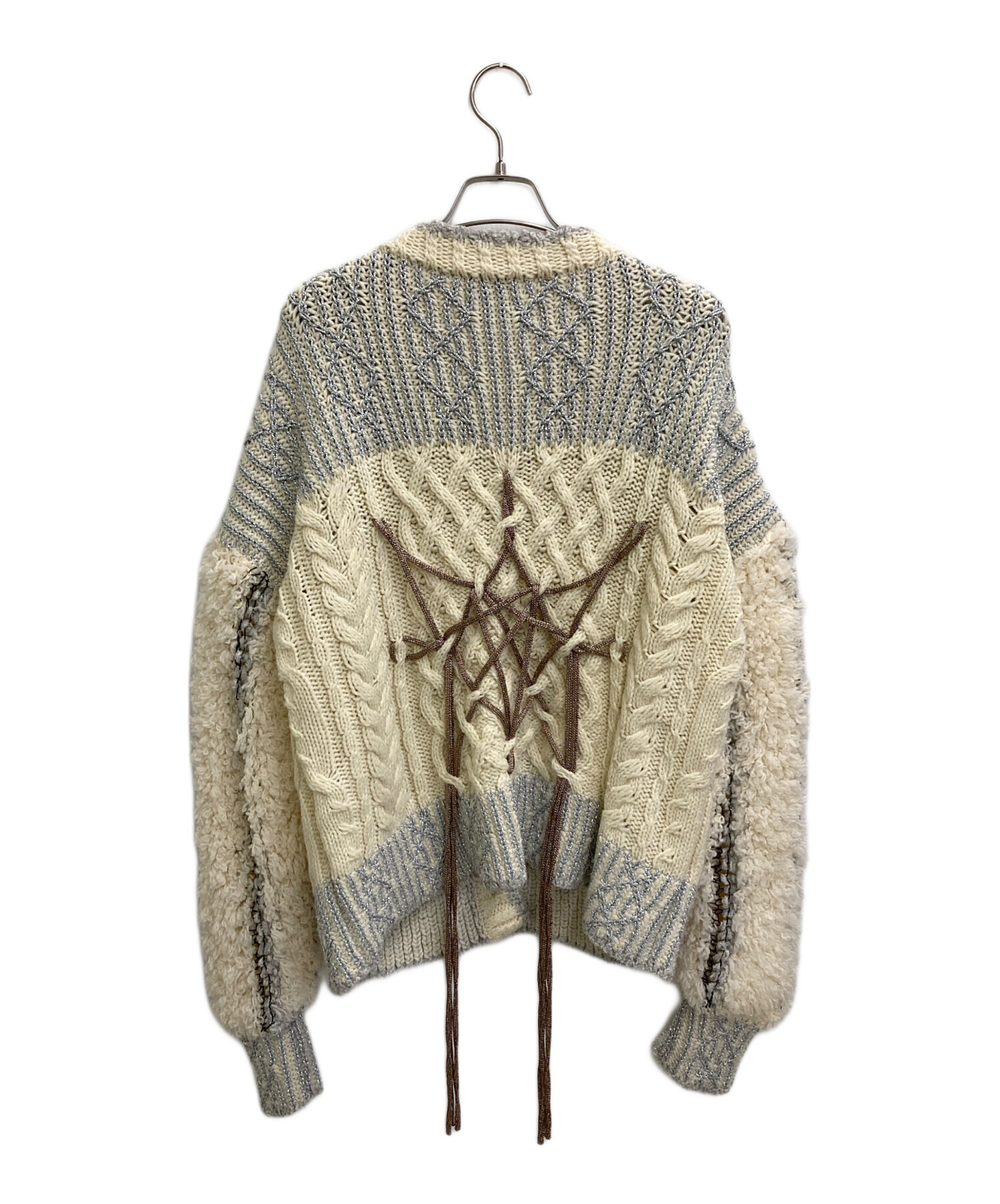 中古・古着通販】rurumu: (ルルムウ) Boa sleeve knit cardigan