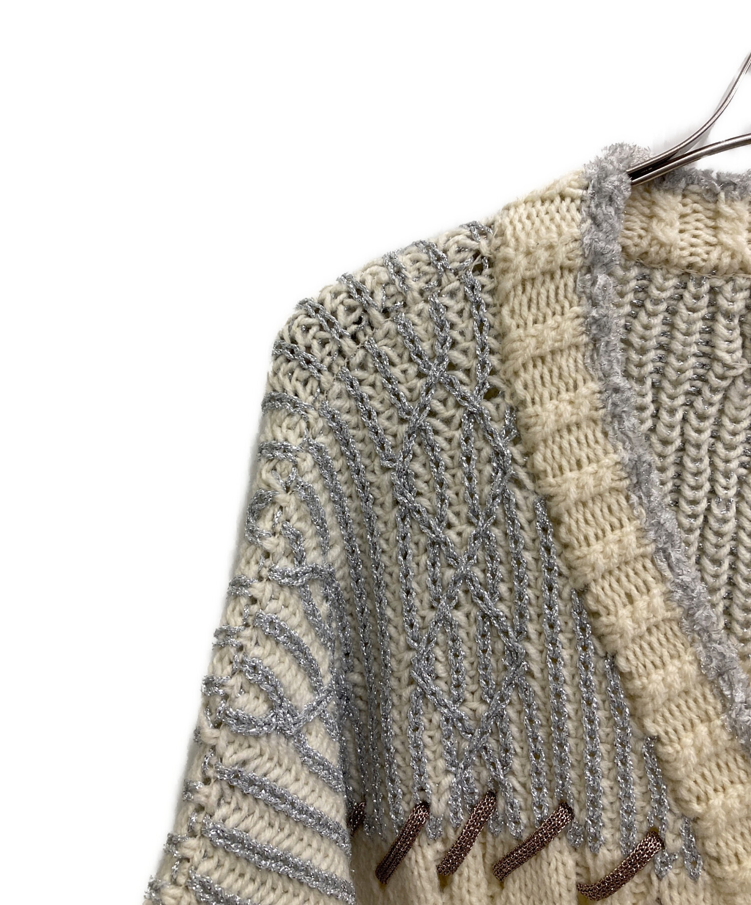 中古・古着通販】rurumu: (ルルムウ) Boa sleeve knit cardigan