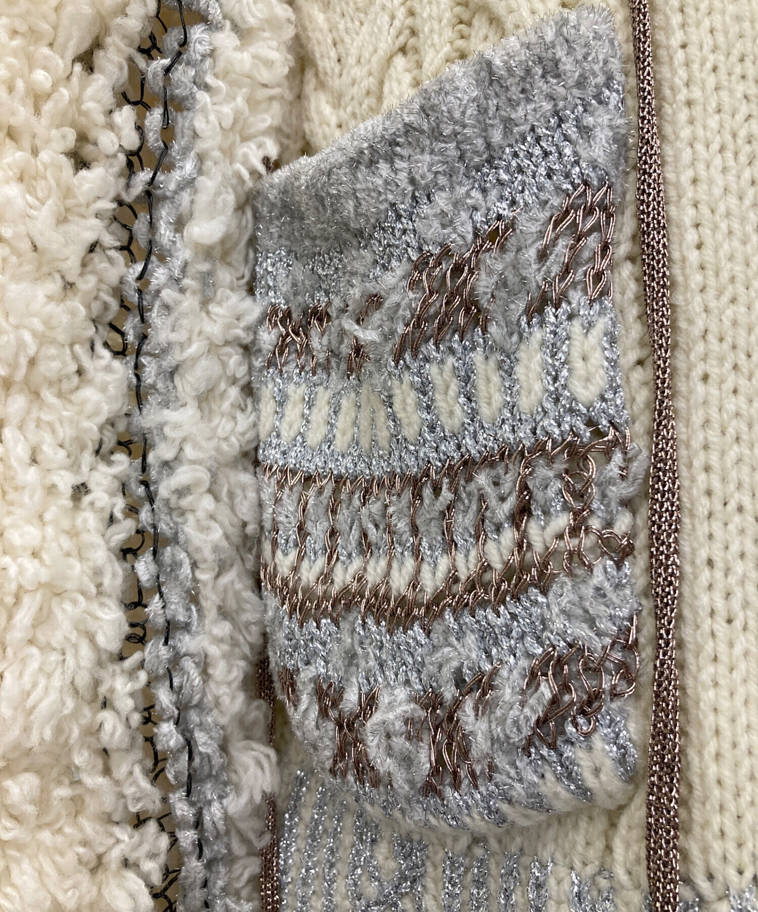 中古・古着通販】rurumu: (ルルムウ) Boa sleeve knit cardigan