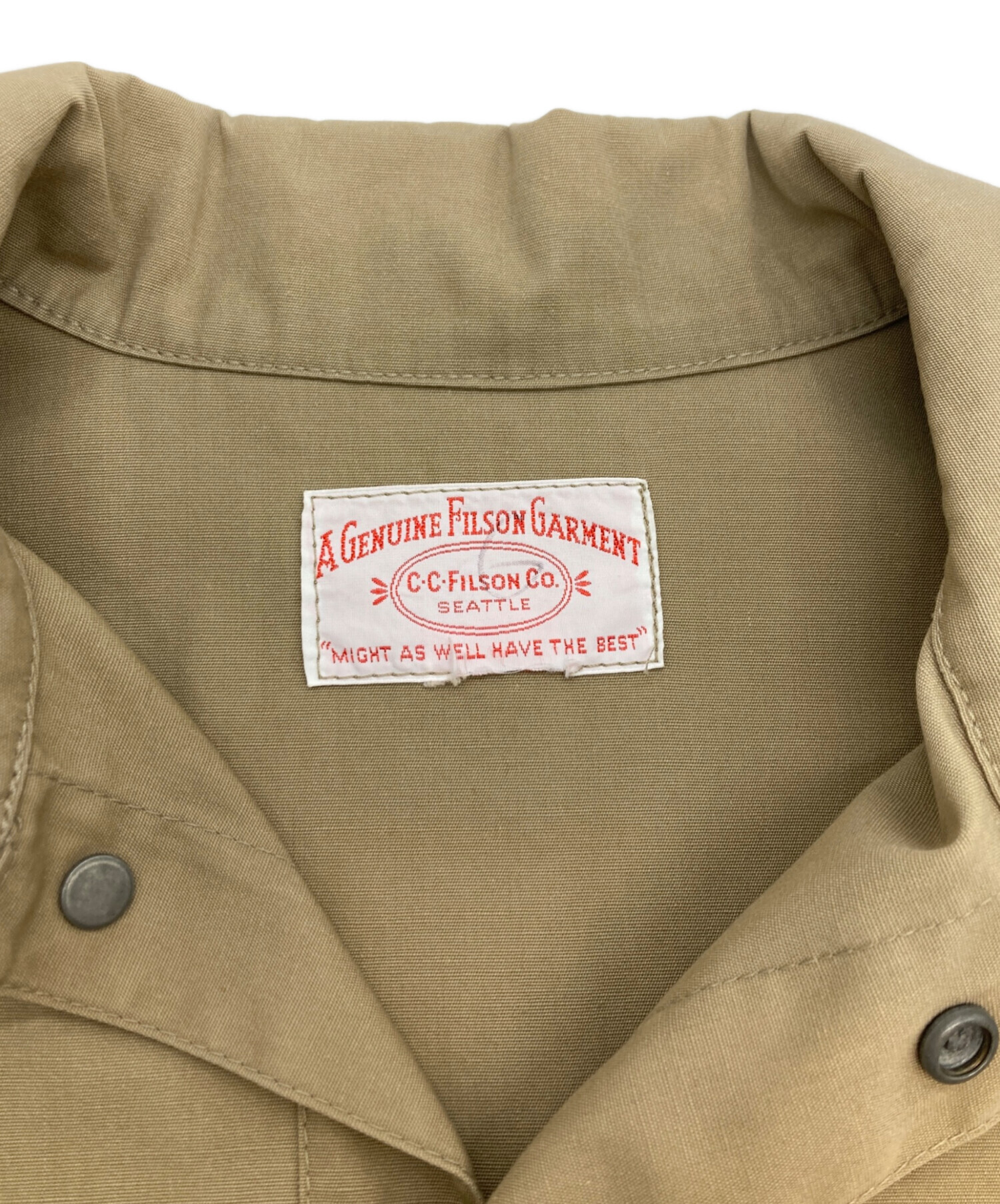 中古・古着通販】FILSON (フィルソン) サファリジャケット ベージュ