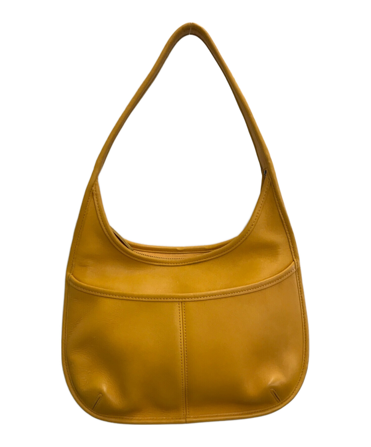 中古・古着通販】COACH (コーチ) ワンショルダーバッグ イエロー  