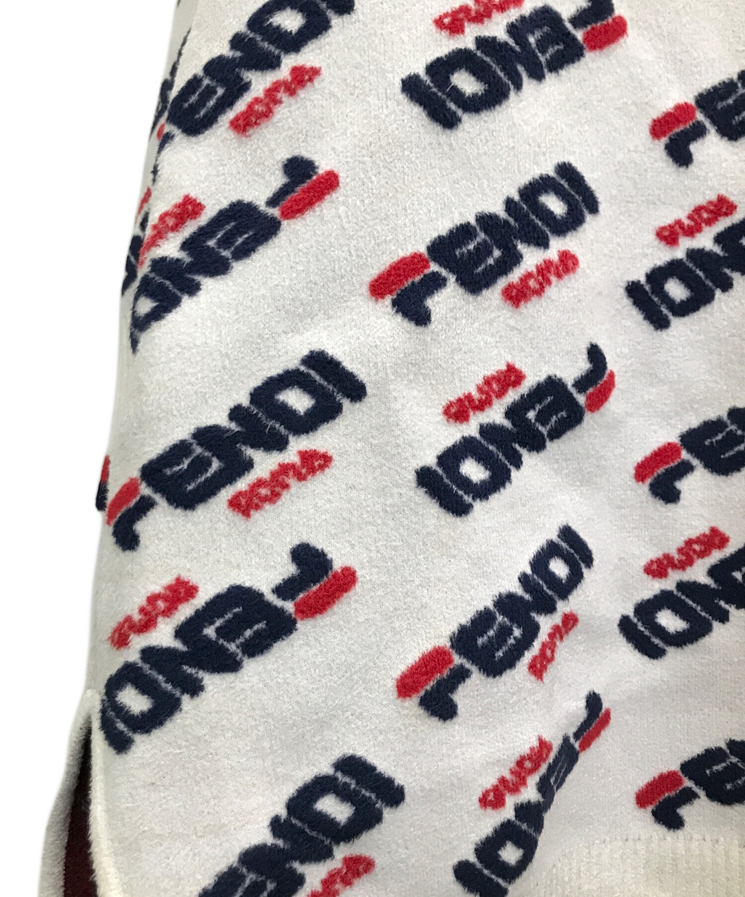 FENDI ×FILA　総柄ロゴデザイン　長袖ニットワンピース FENDI ×FILA 総柄ロゴデザイン 長袖ニットワンピース FENDI ×FILA 総柄