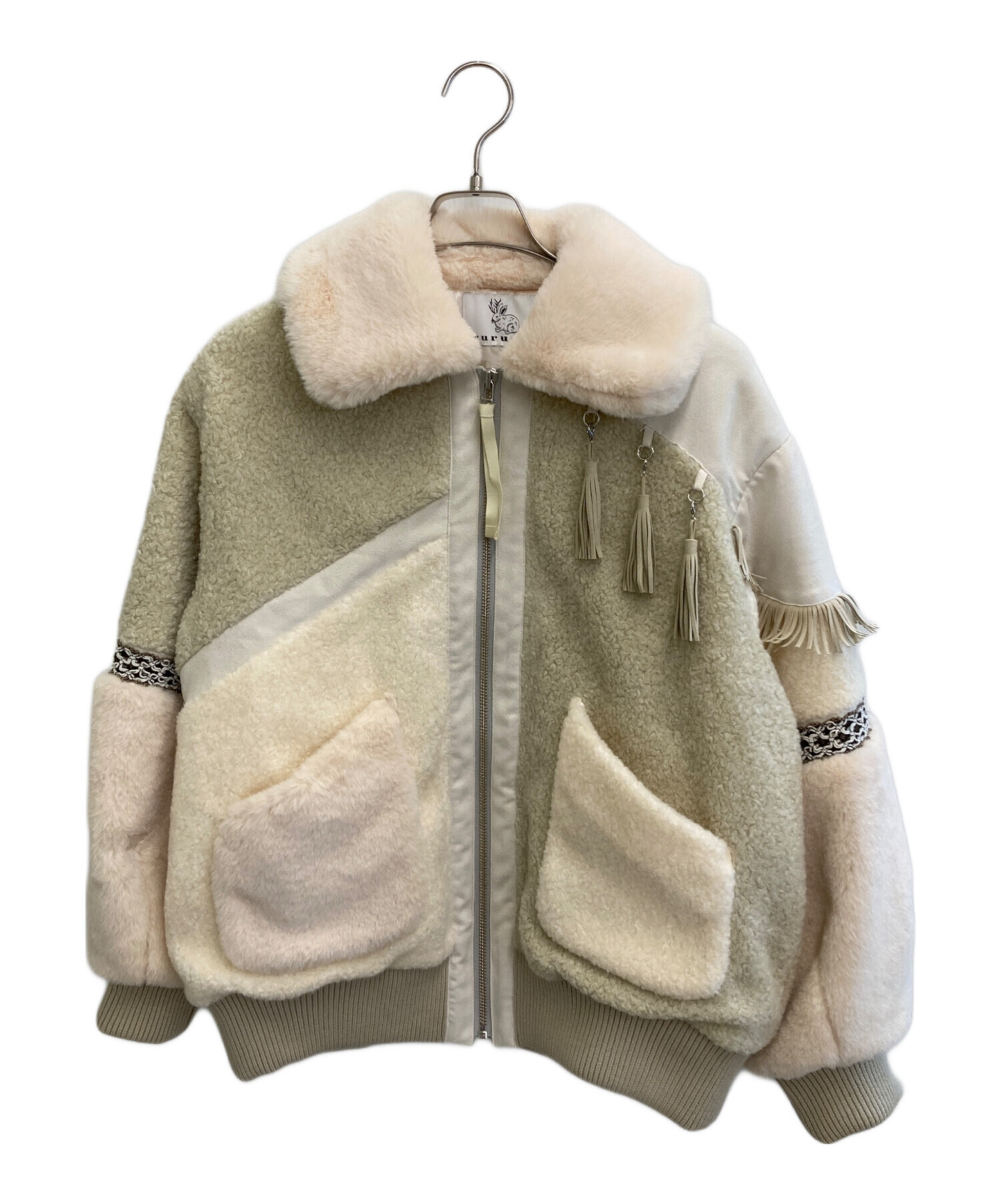 中古・古着通販】rurumu: (ルルムウ) color block boa pile jacket 