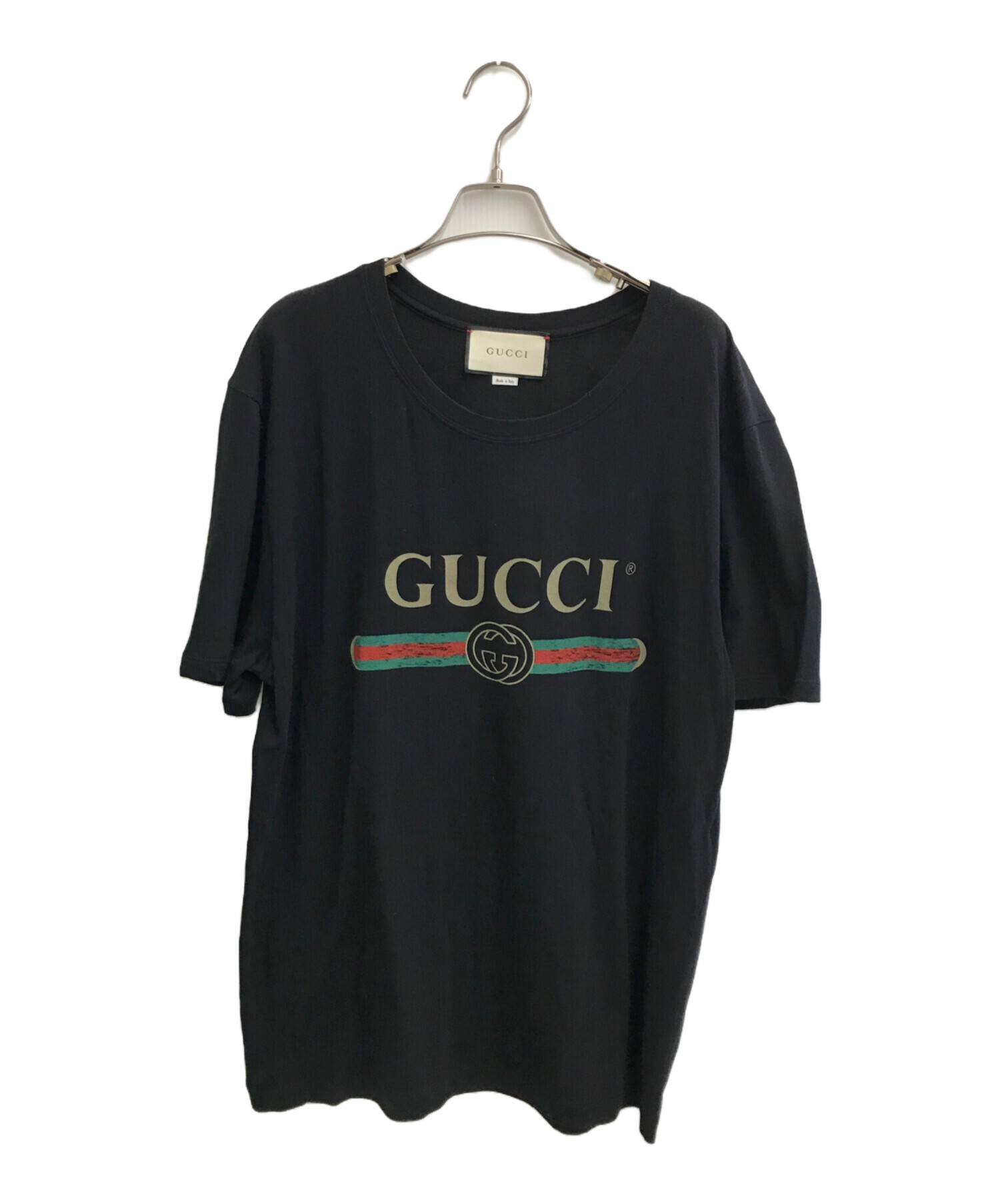 中古・古着通販】GUCCI (グッチ) ロゴ ウォッシュドオーバーサイズ T 