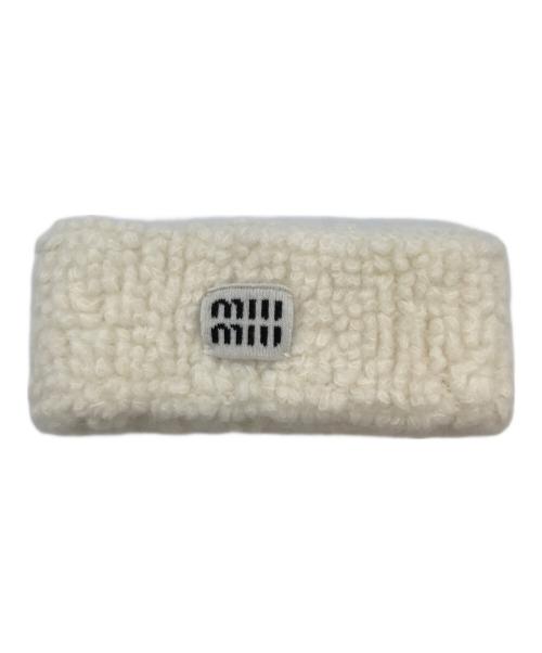 中古・古着通販】MIU MIU (ミュウミュウ) ヘアバンド ホワイト