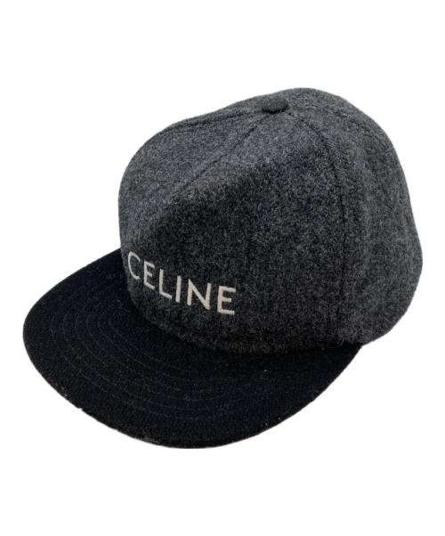 中古・古着通販】CELINE (セリーヌ) ウールロゴキャップ ブラック