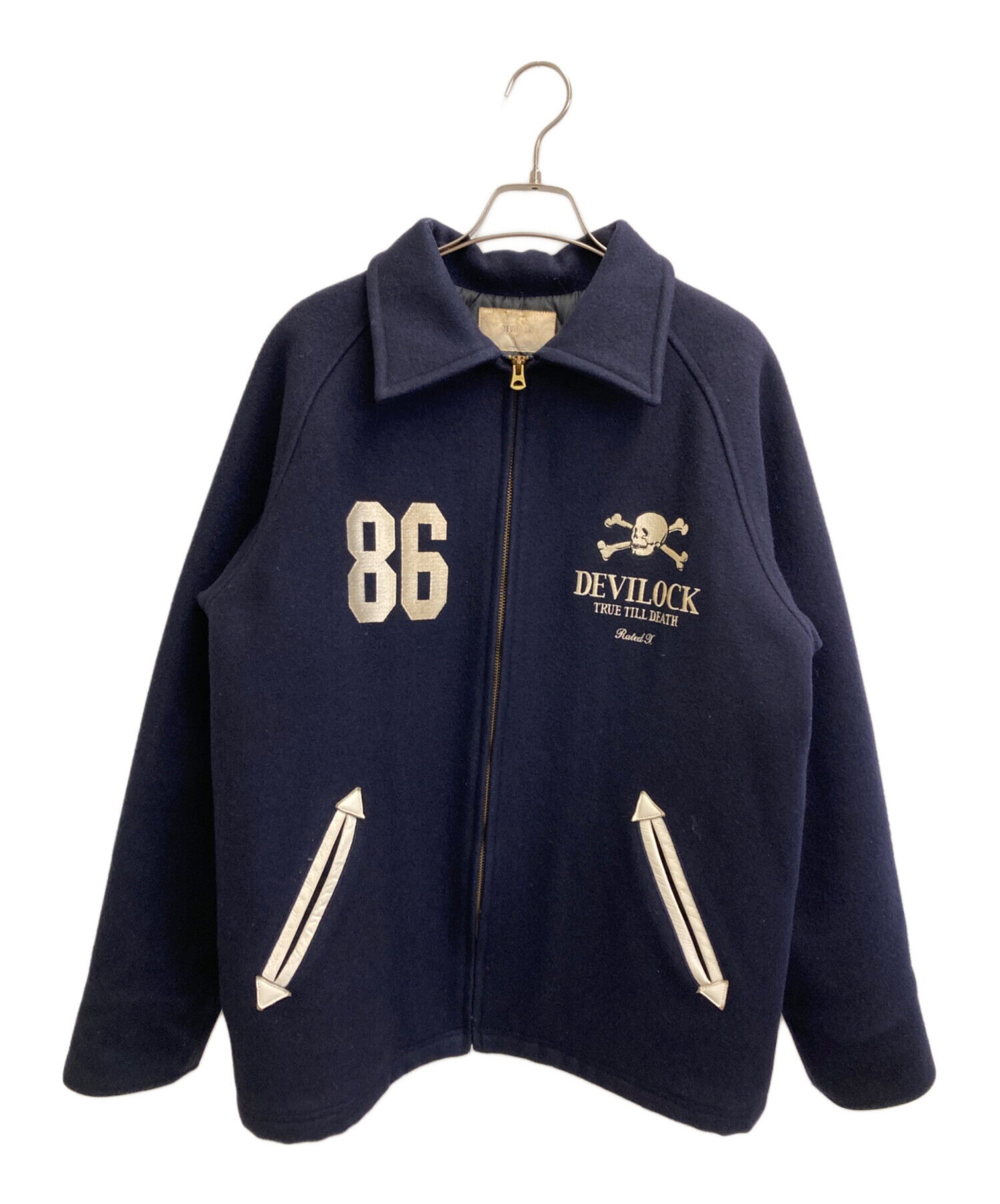 中古・古着通販】DEVILOCK (デヴィロック) ウールジャケット ネイビー