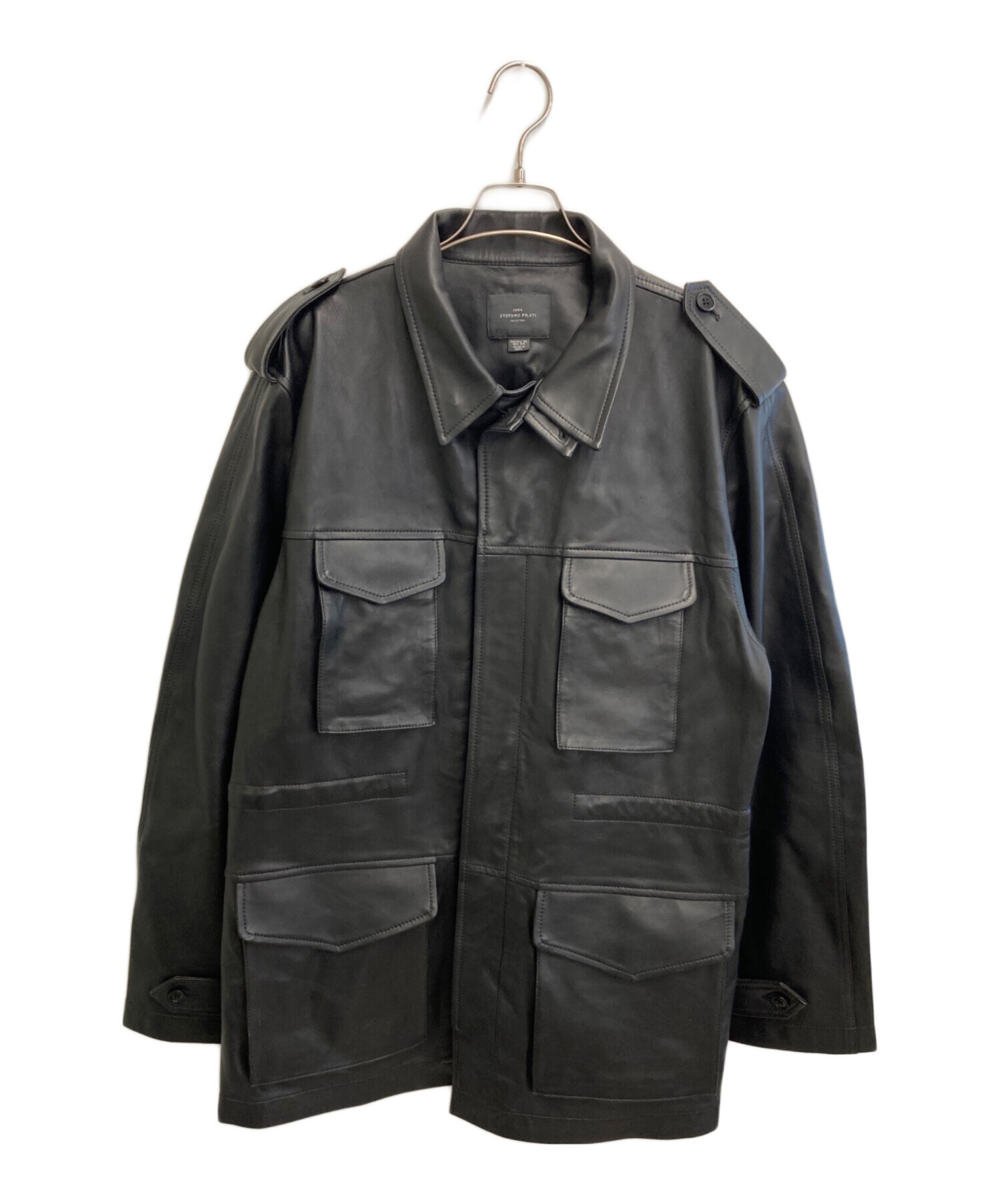 中古・古着通販】ZARA (ザラ) レザージャケット ブラック サイズ:XL 