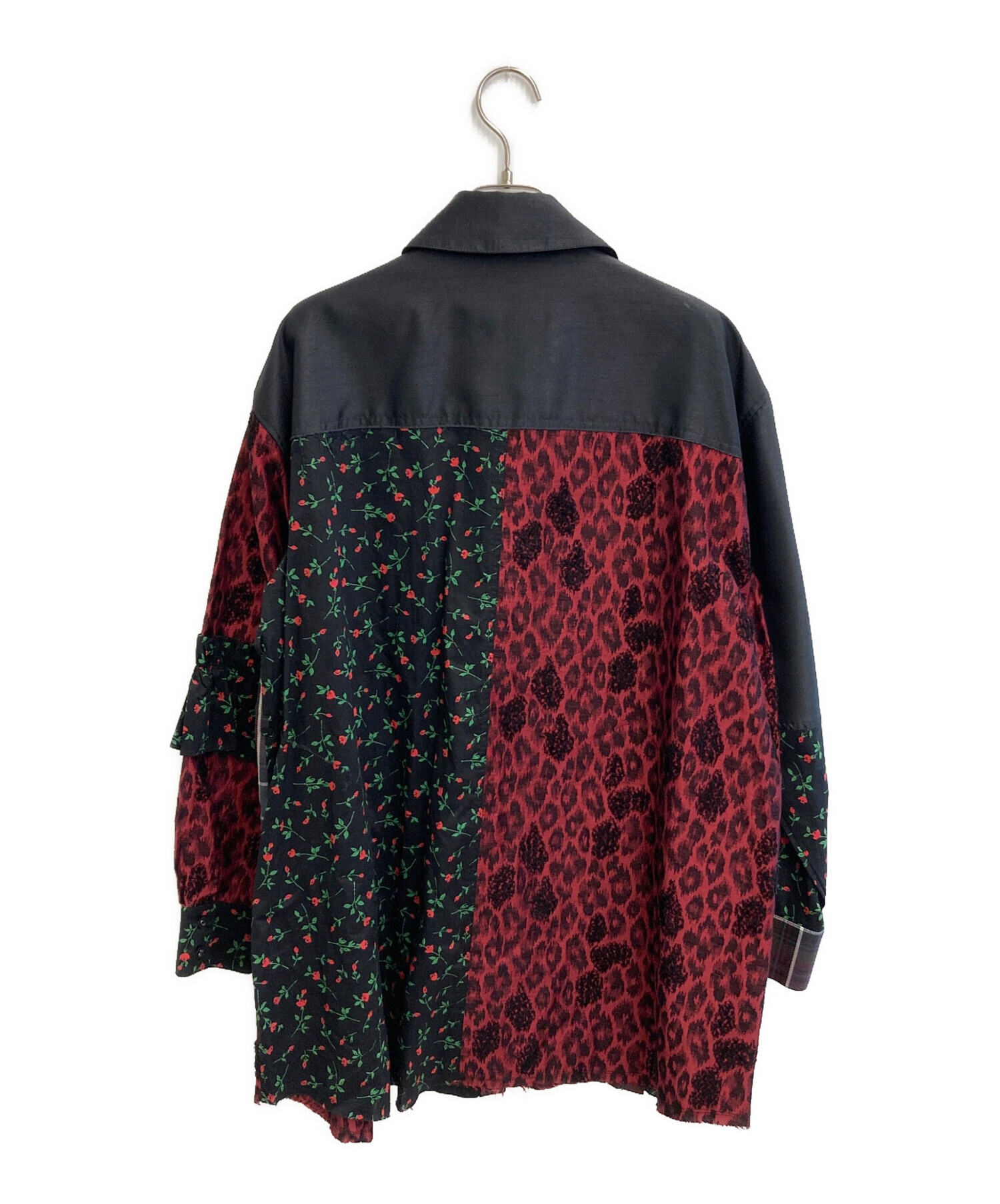 中古・古着通販】rurumu (ルルムウ) patchwork oversized shirt