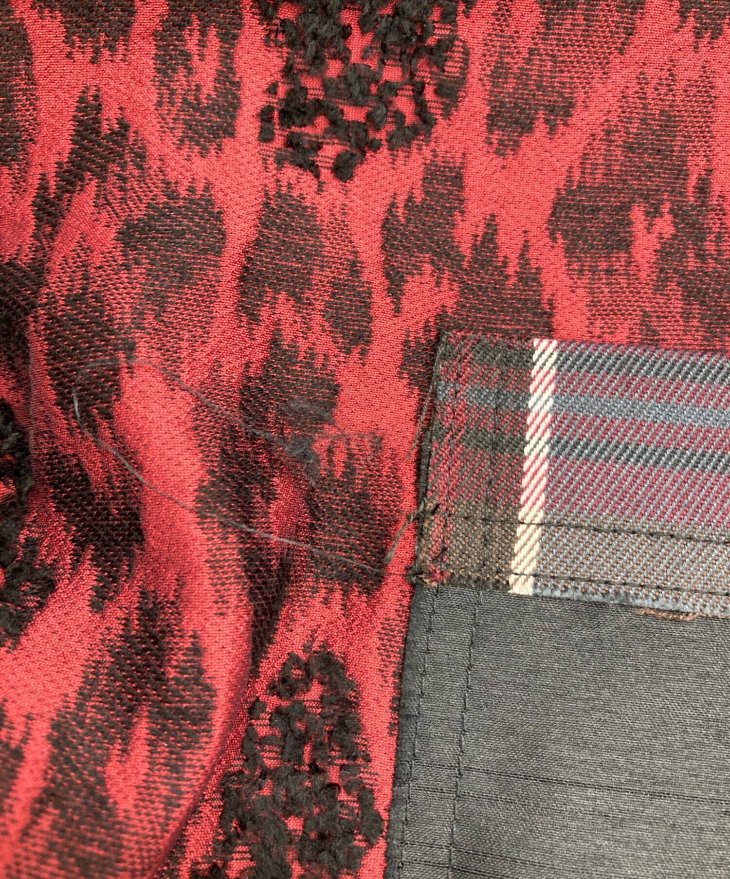 中古・古着通販】rurumu (ルルムウ) patchwork oversized shirt 