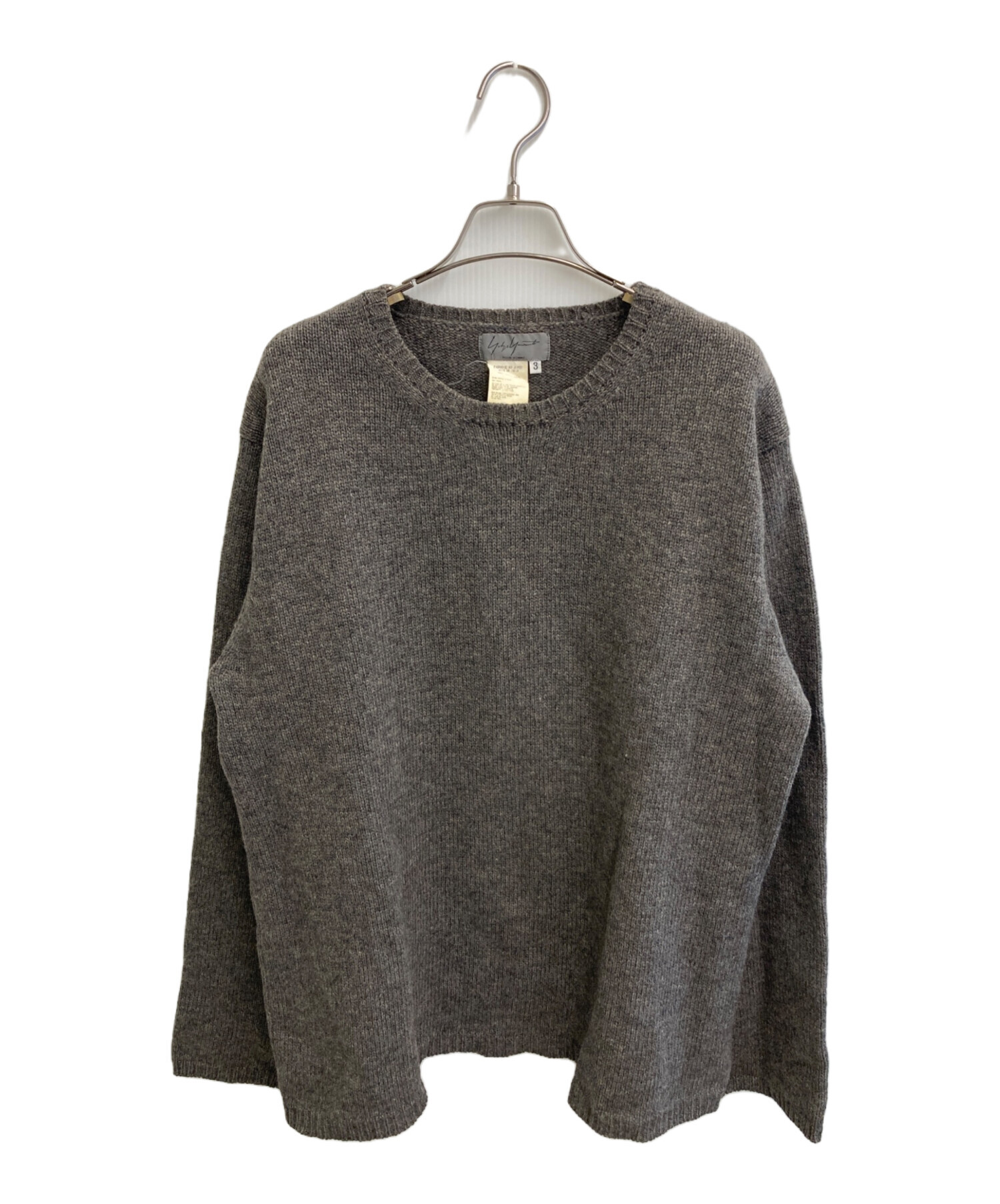 90s Y's ヨウジヤマモト　ニット　3 グレー 中古・古着通販】Yohji Yamamoto pour homme (ヨウジヤマモト