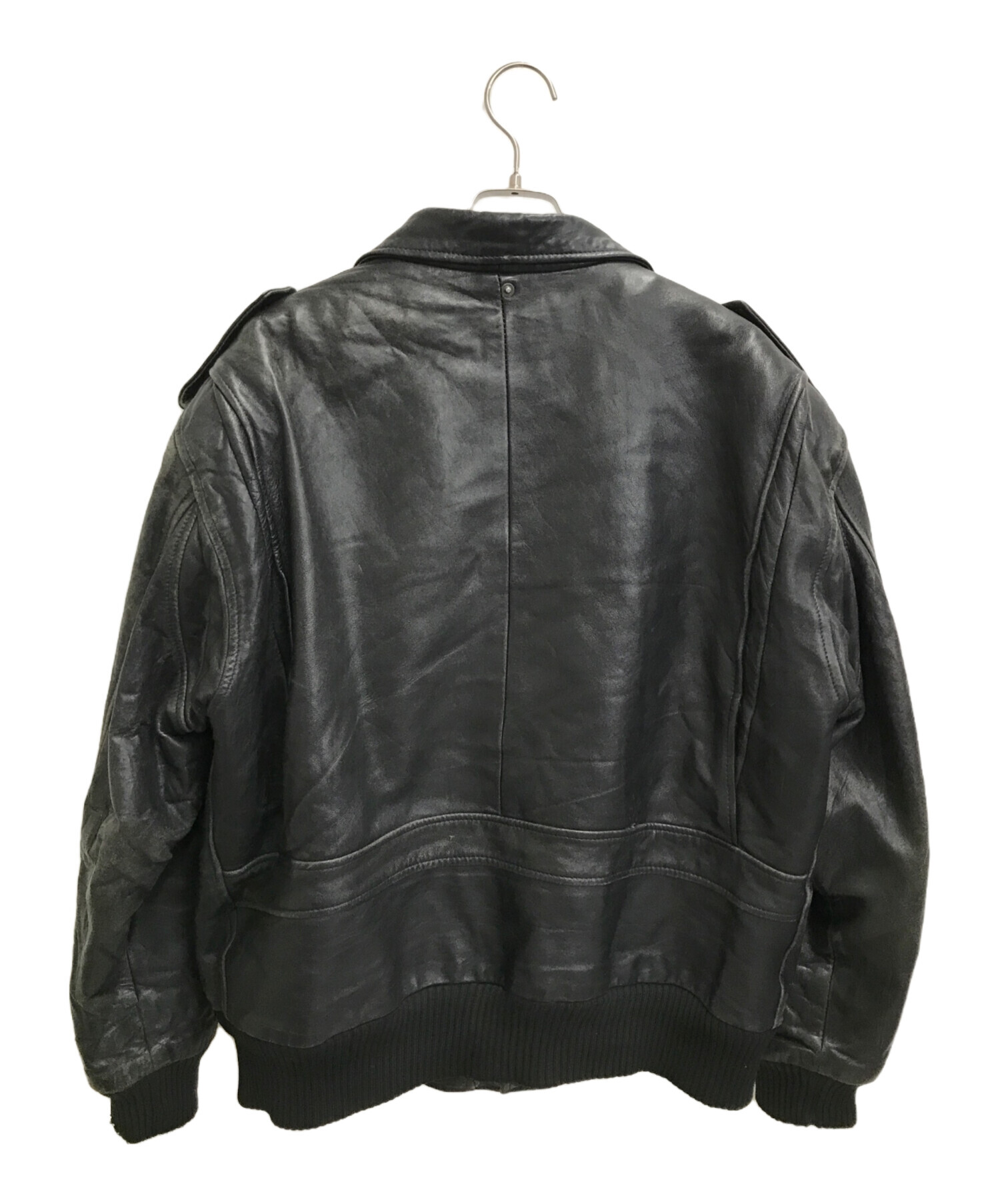 中古・古着通販】VERA PELLE (ベラペレ) レザーブルゾン ブラック