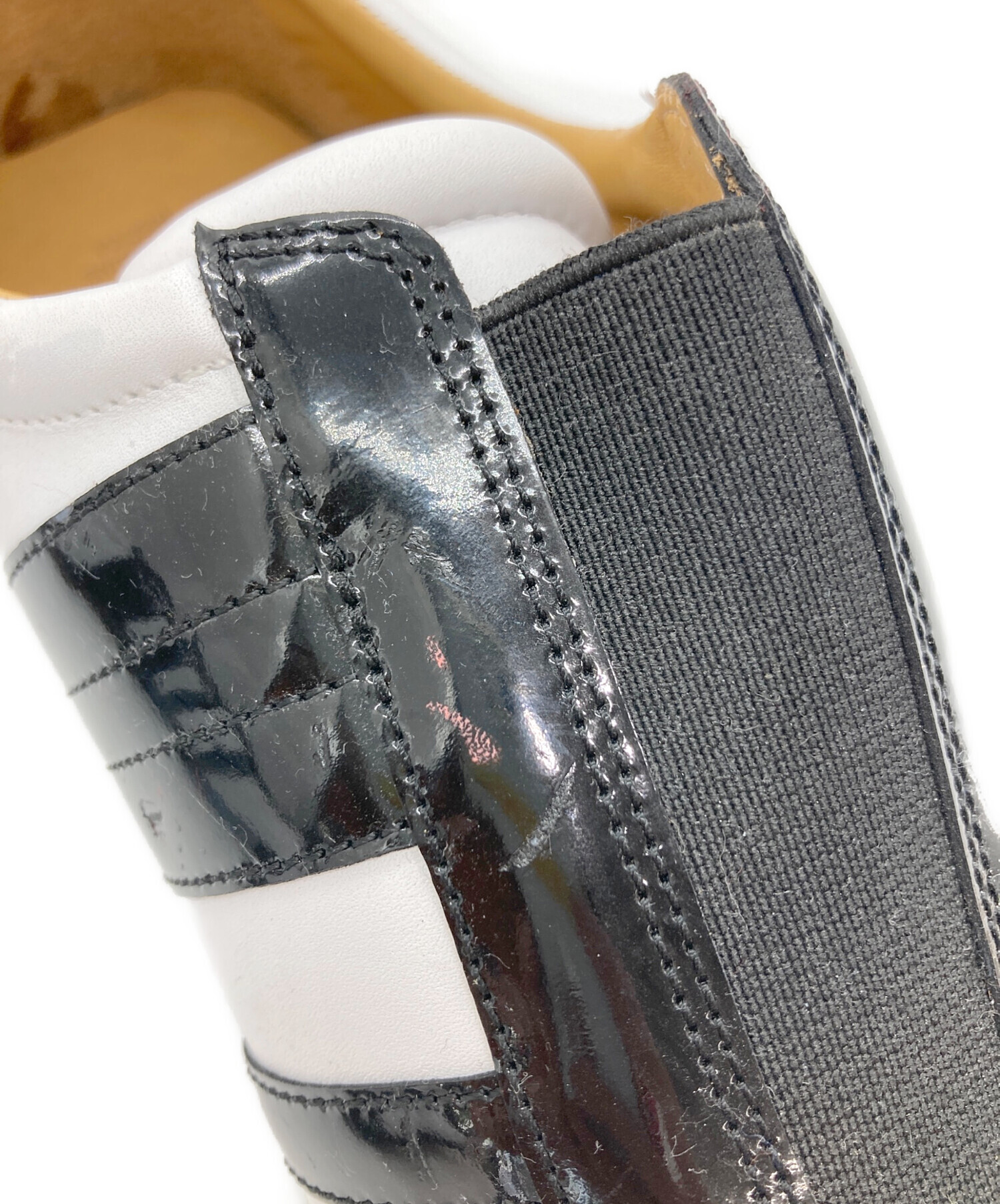 中古・古着通販】BALLY (バリー) レザースニーカー ホワイト×ブラック