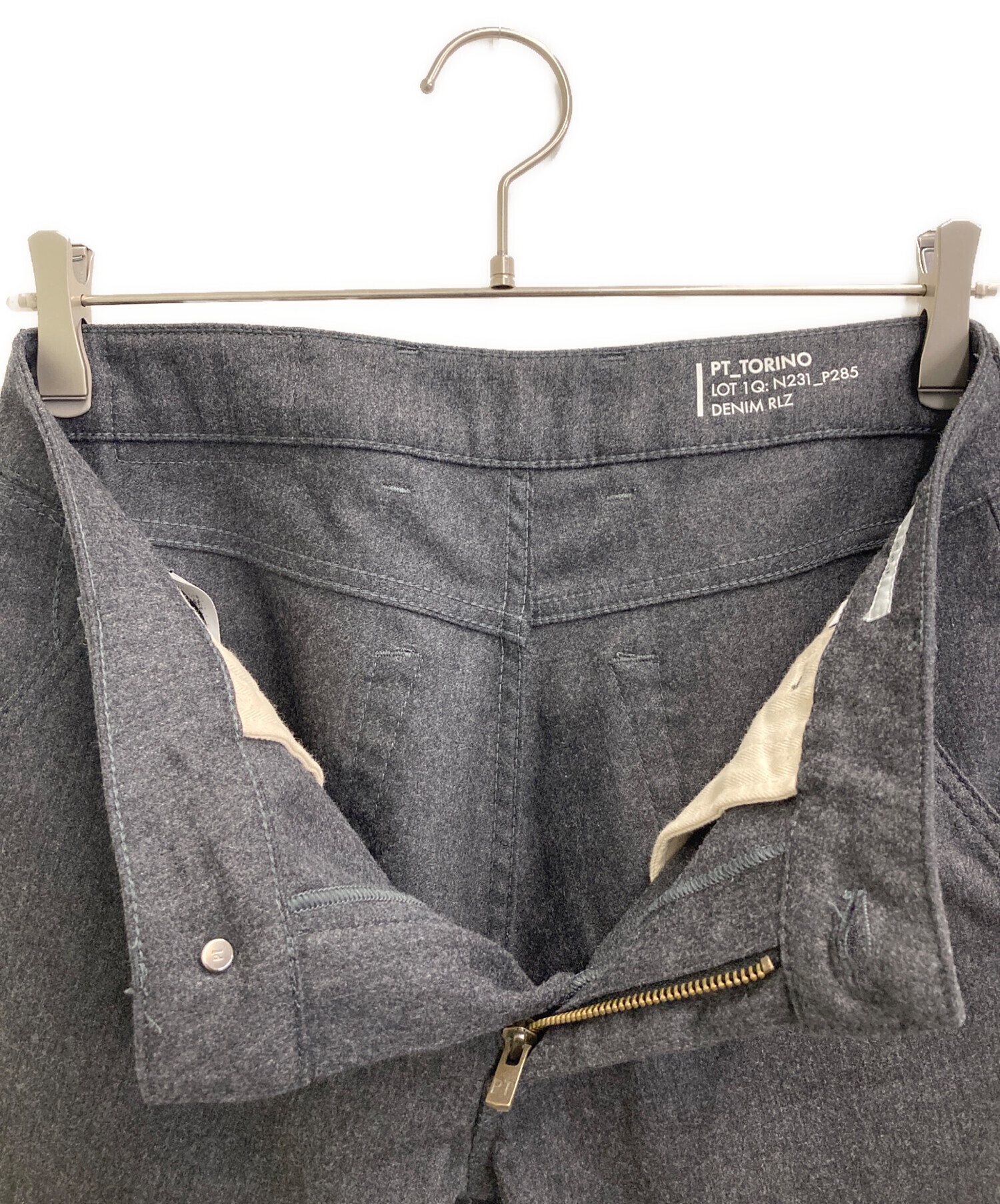 中古・古着通販】PT TORINO (ピーティートリノ) ウールパンツ ブラック