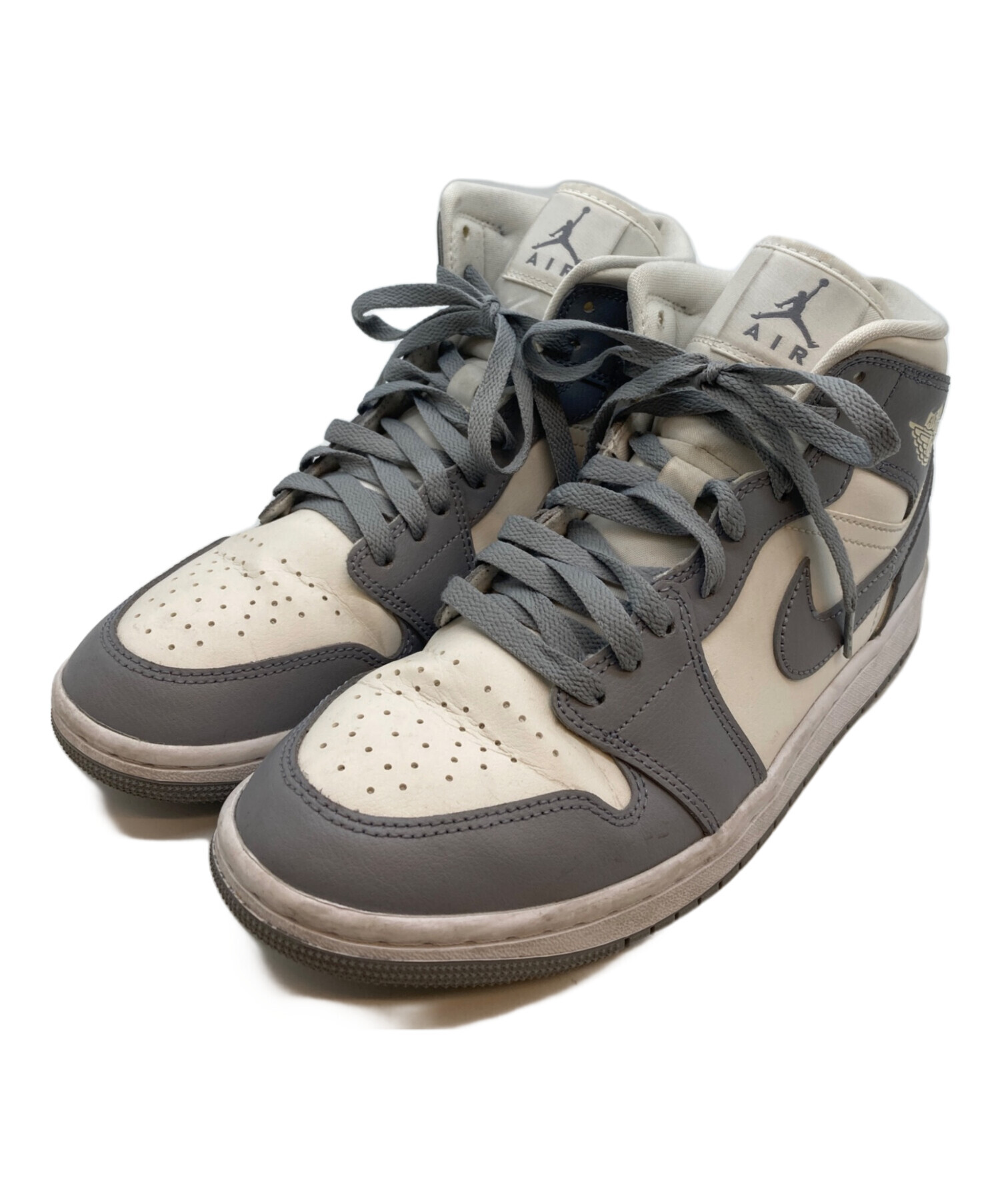 中古・古着通販】NIKE (ナイキ) Air Jordan 1 Mid Grey/Sail サイズ 