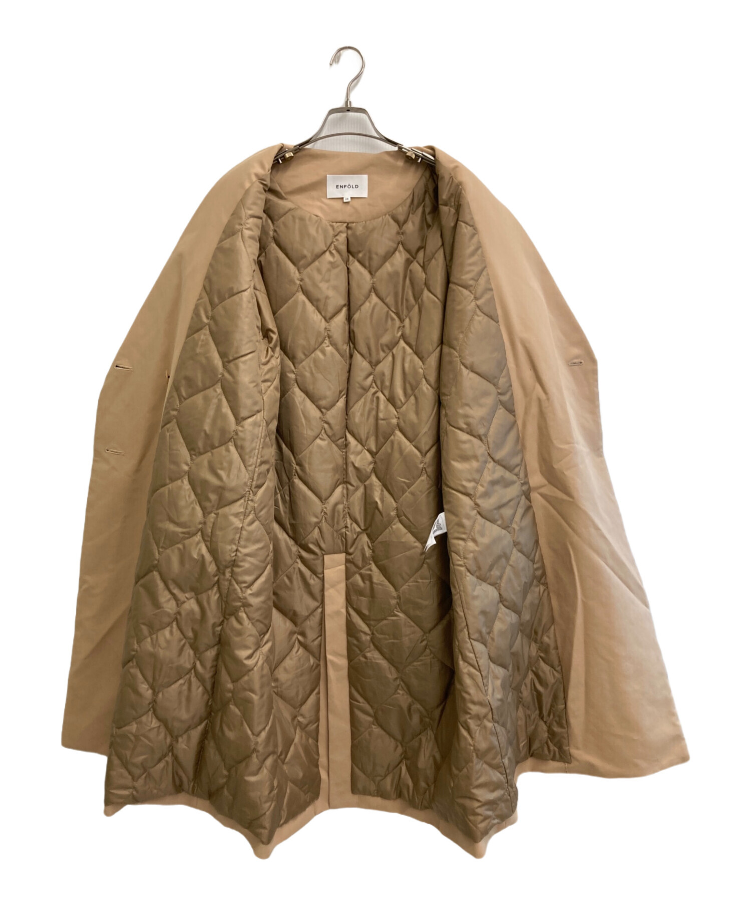 中古・古着通販】ENFOLD (エンフォルド) 中綿ノーカラートレンチコート
