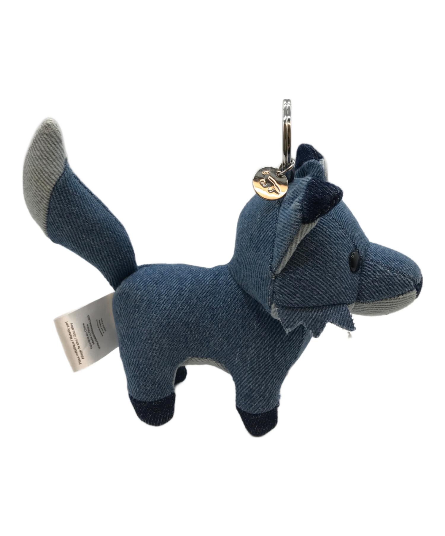 メゾンキツネ　DENIM FOX バッグチャーム Maison Kitsune（メゾンキツネ）の「DENIM FOX BAG CHARM