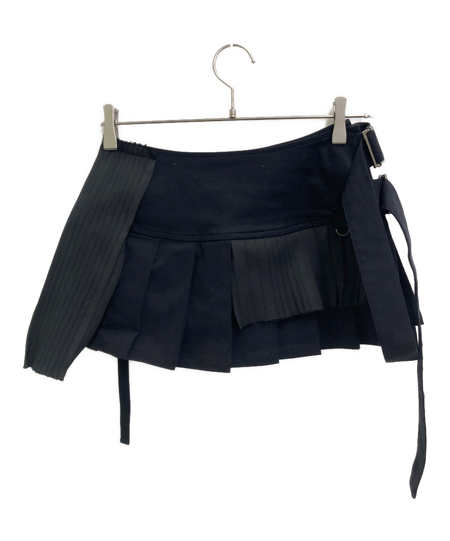 中古・古着通販】rurumu (ルルムウ) pleats rolled mini skirt