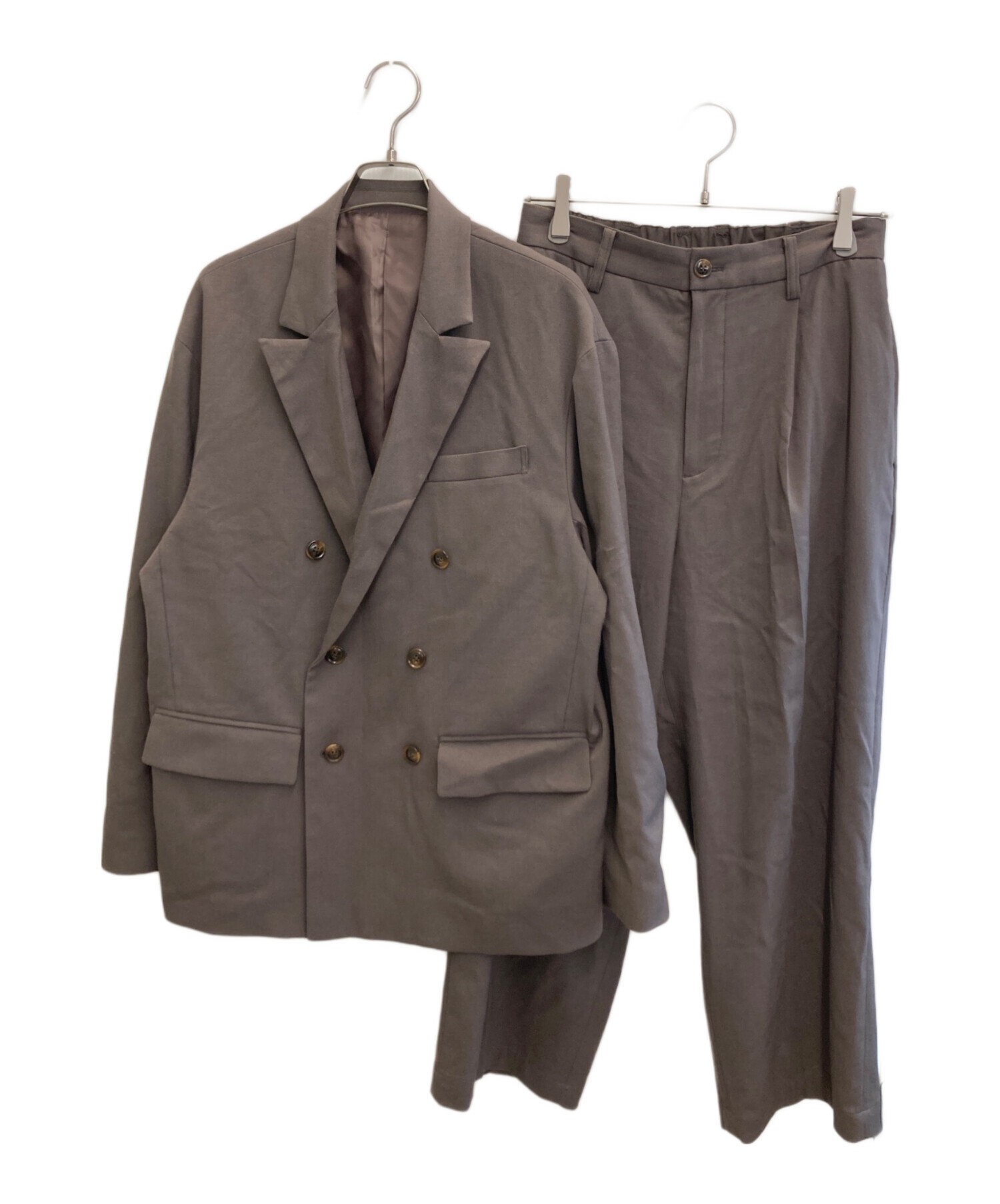 【大幅値下げ】エディフィス417セットアップ　ブラウンスーツSサイズ WIDE 中古・古着通販】417 by EDIFICE (417 バイ エディフィス) T/Rツイル