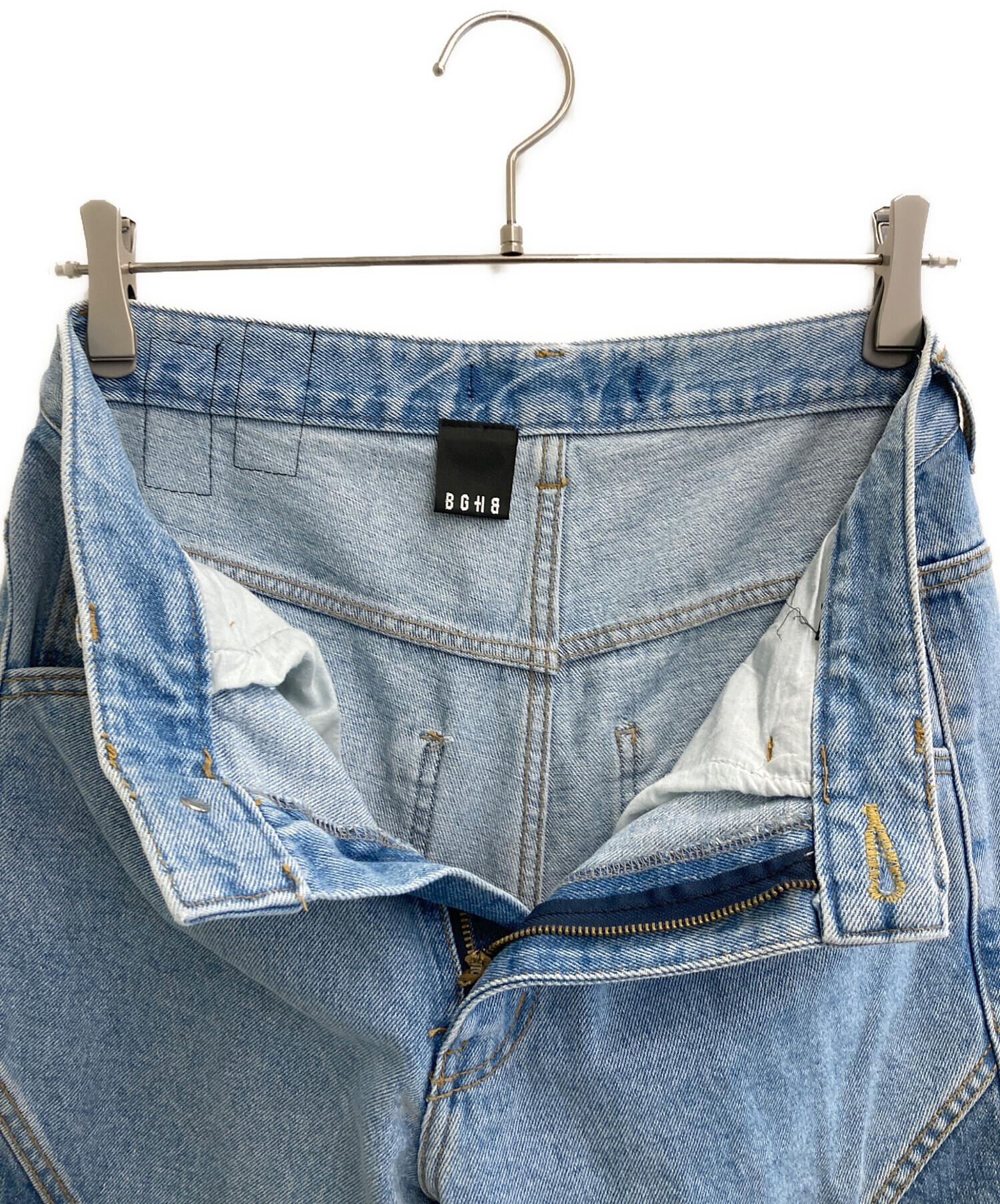 中古・古着通販】BAGARCH (バガーチ) SWITCHING DENIM PANTS スカイ