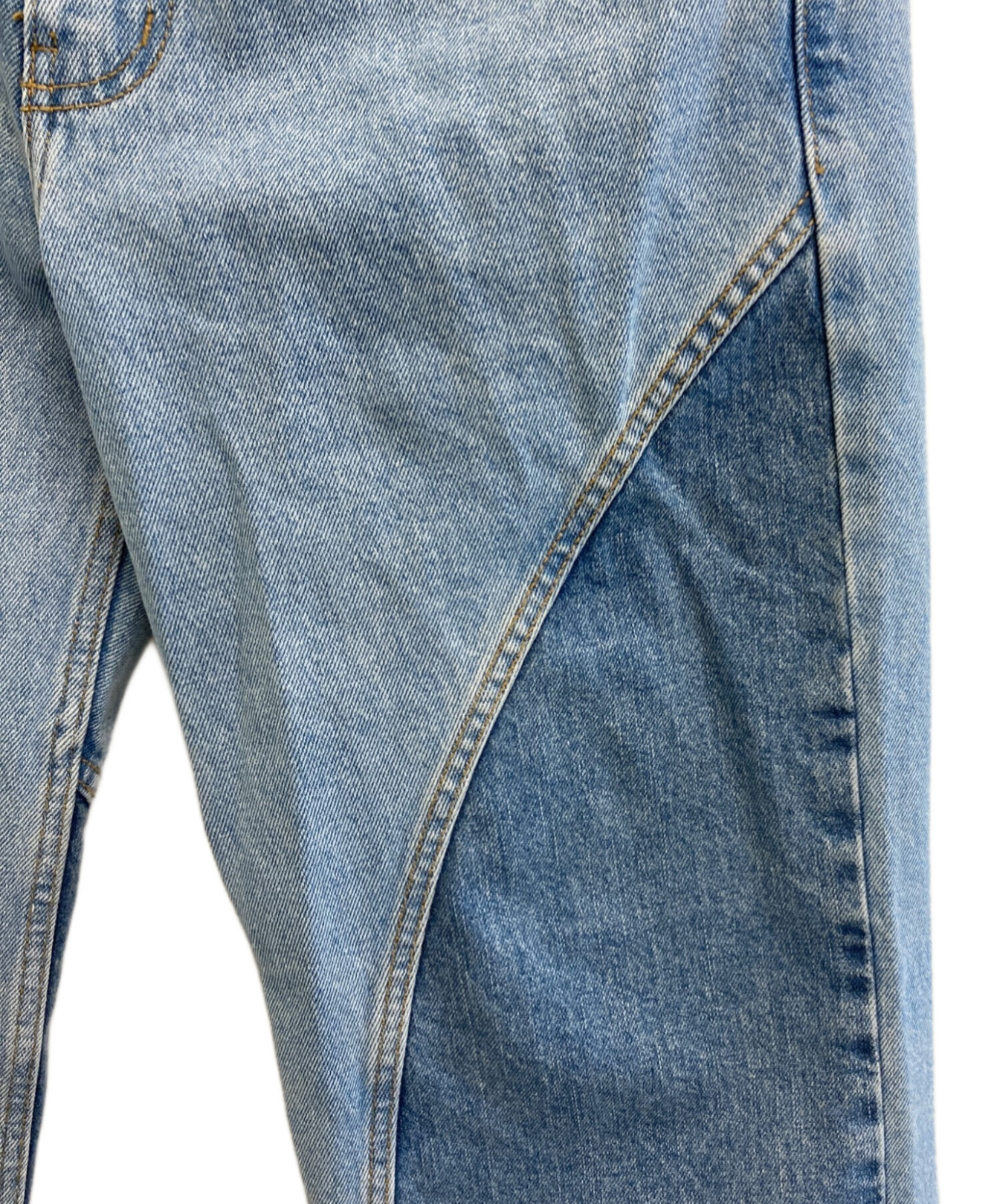 中古・古着通販】BAGARCH (バガーチ) SWITCHING DENIM PANTS スカイ