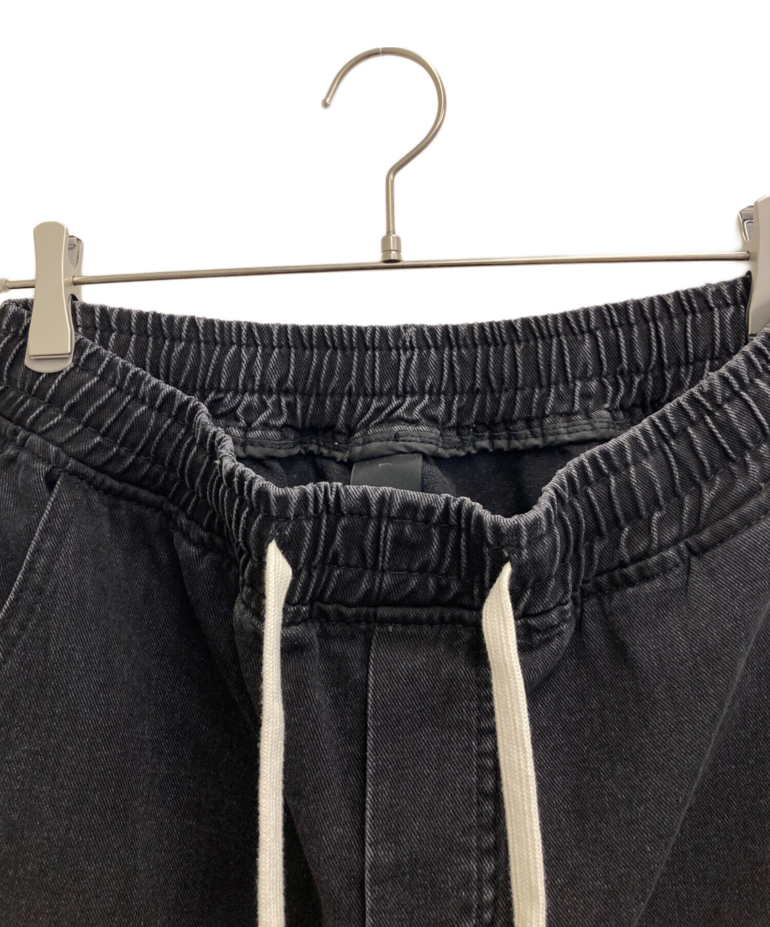 Bagarchデニム カーゴパンツ ブラック 中古・古着通販】BAGARCH (バガーチ) ダブルニーデニムパンツ ブラック