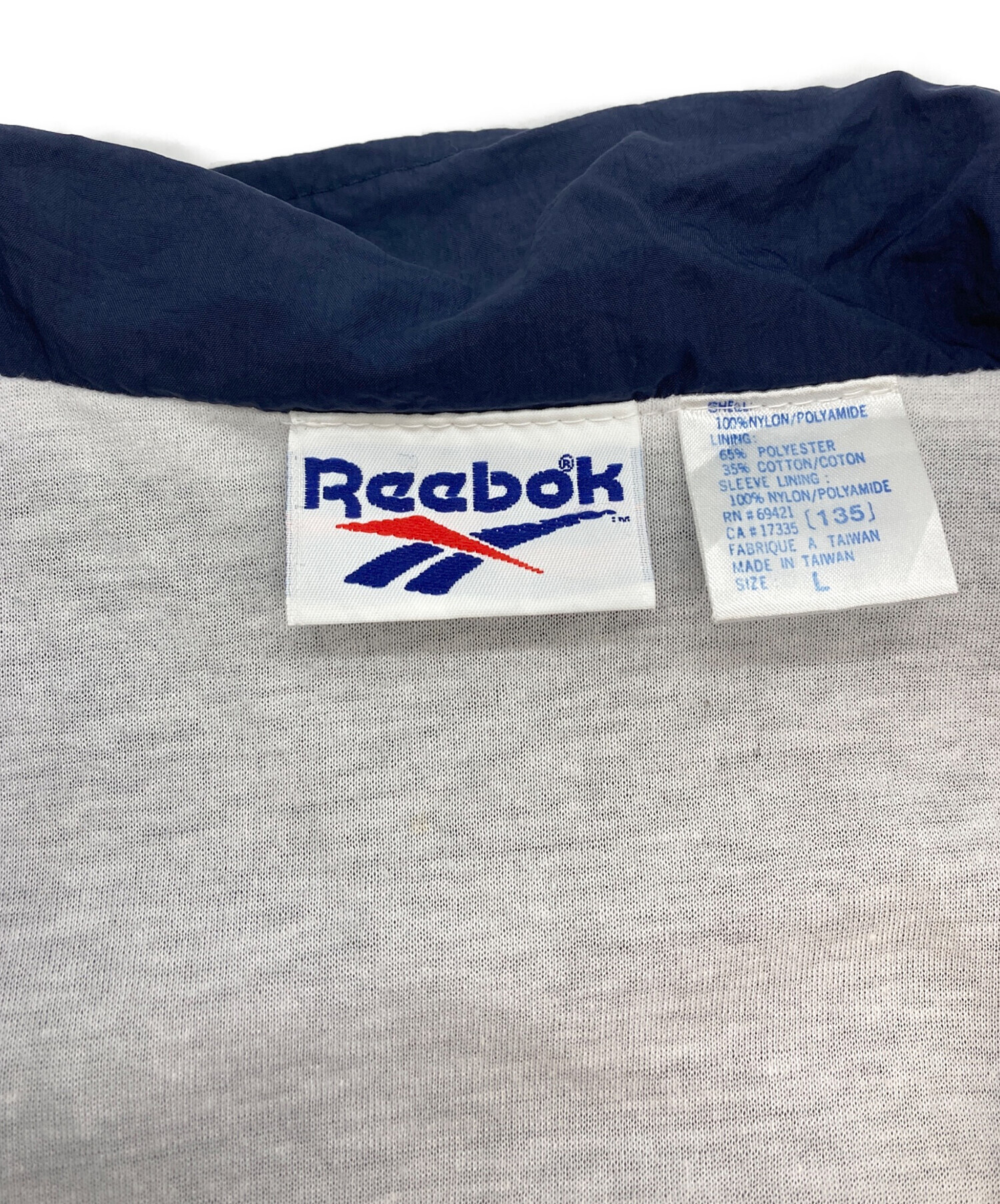 中古・古着通販】REEBOK (リーボック) ナイロンジャケット ネイビー
