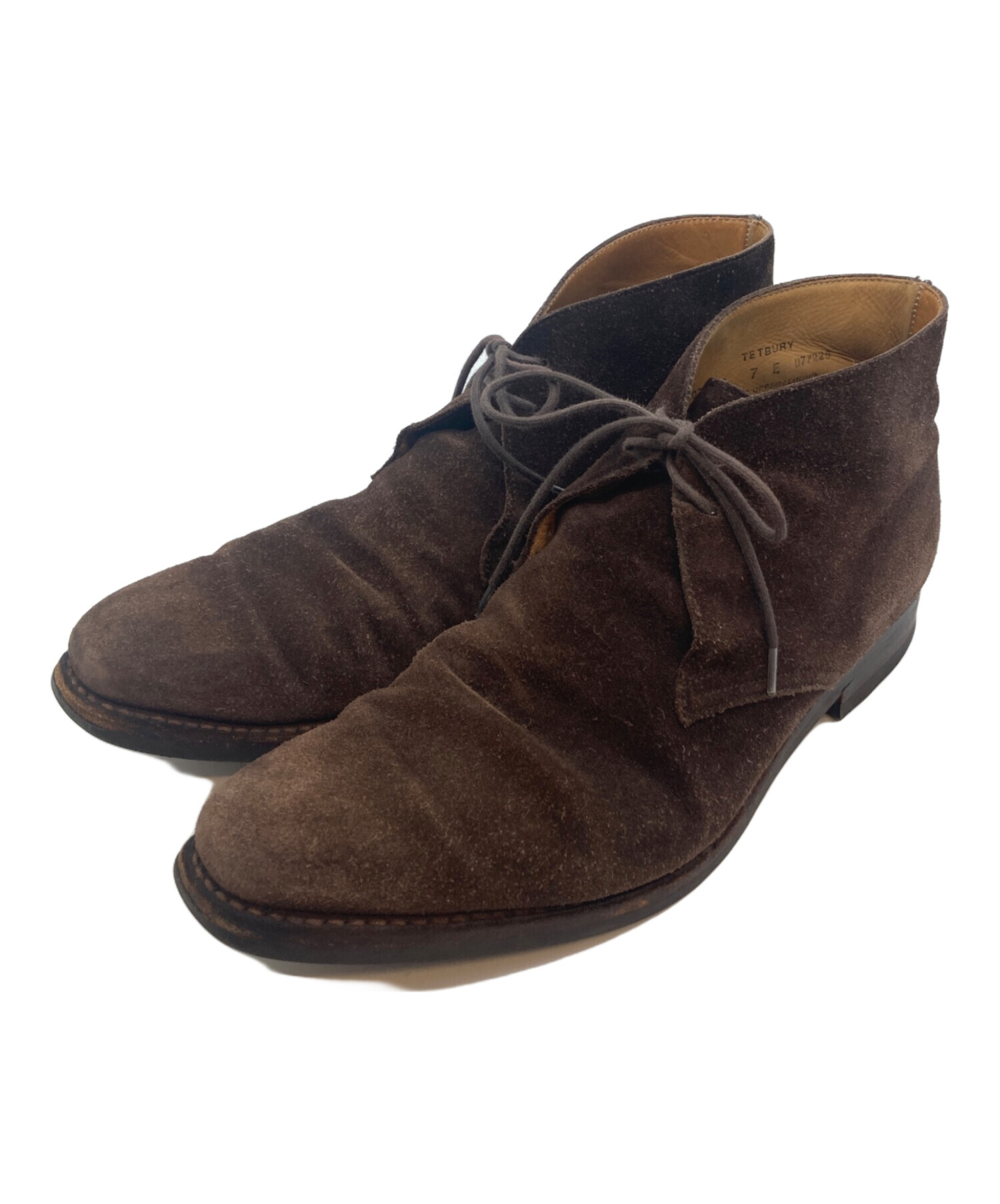 美品 クロケット&ジョーンズ ドレスシューズ スエード お洒落 ブラウン 7E 中古・古着通販】Crockett & Jones (クロケット＆ジョーンズ